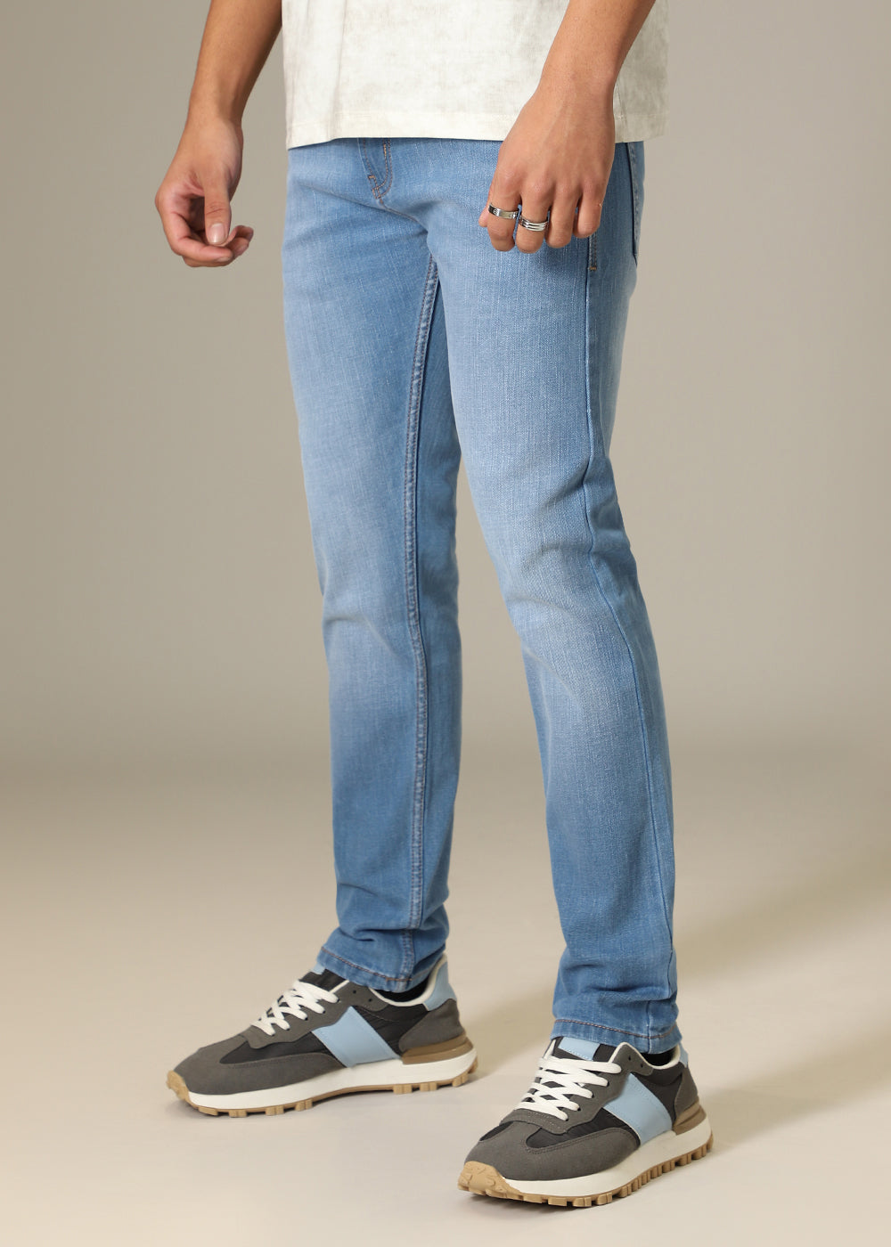 Opal Blue Slim fit Jeans