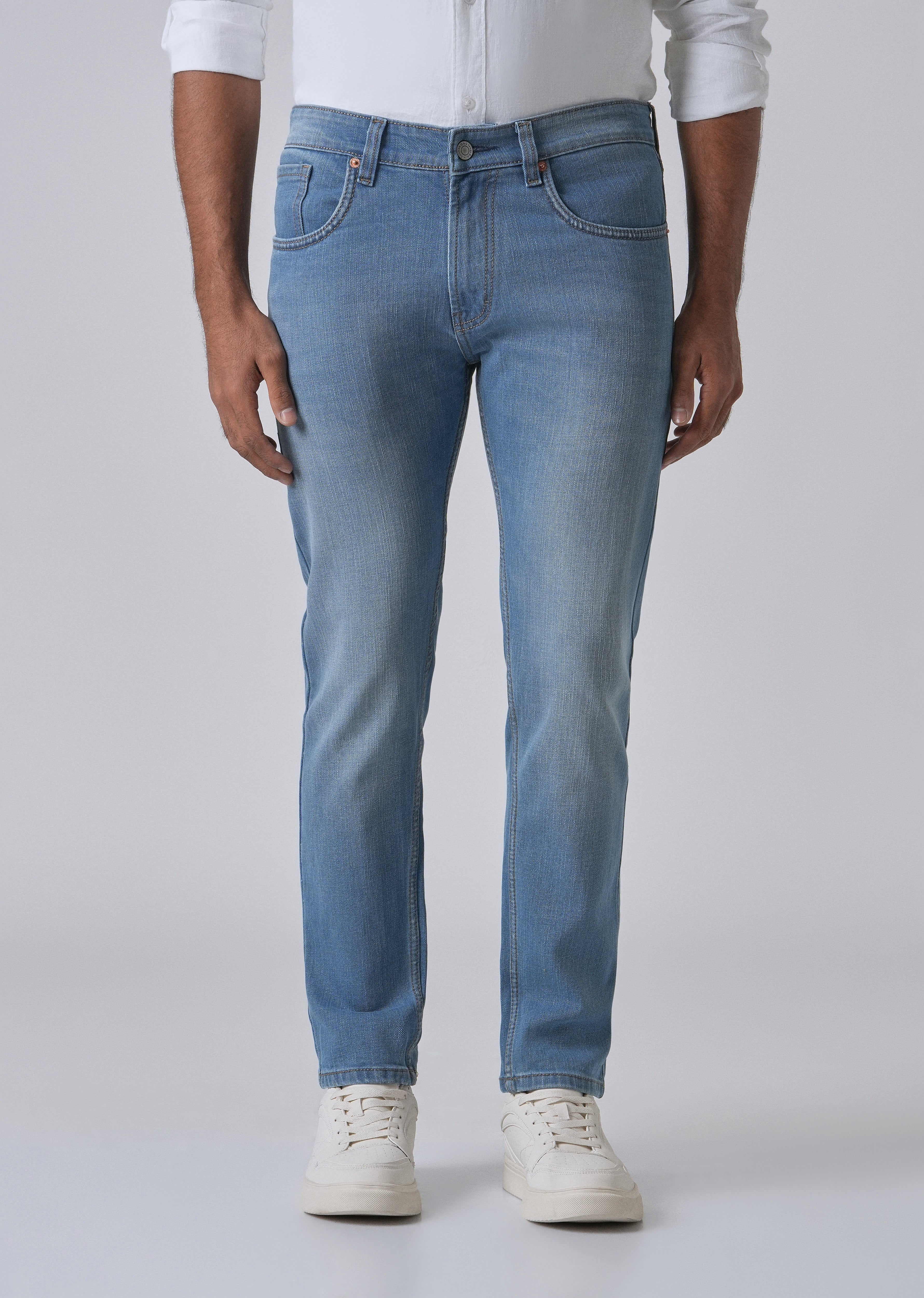 Opal Blue Slim fit Jeans
