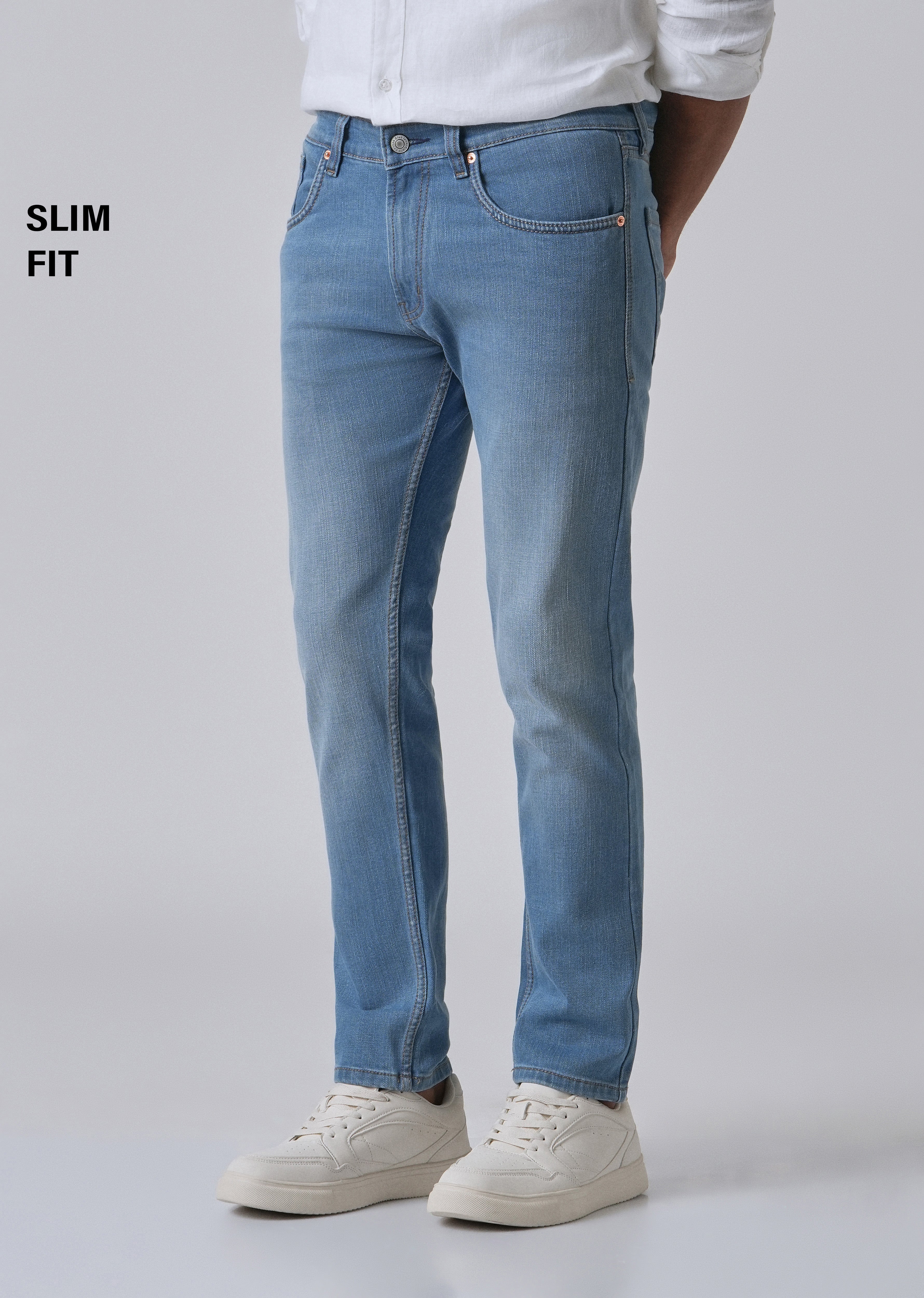 Opal Blue Slim fit Jeans