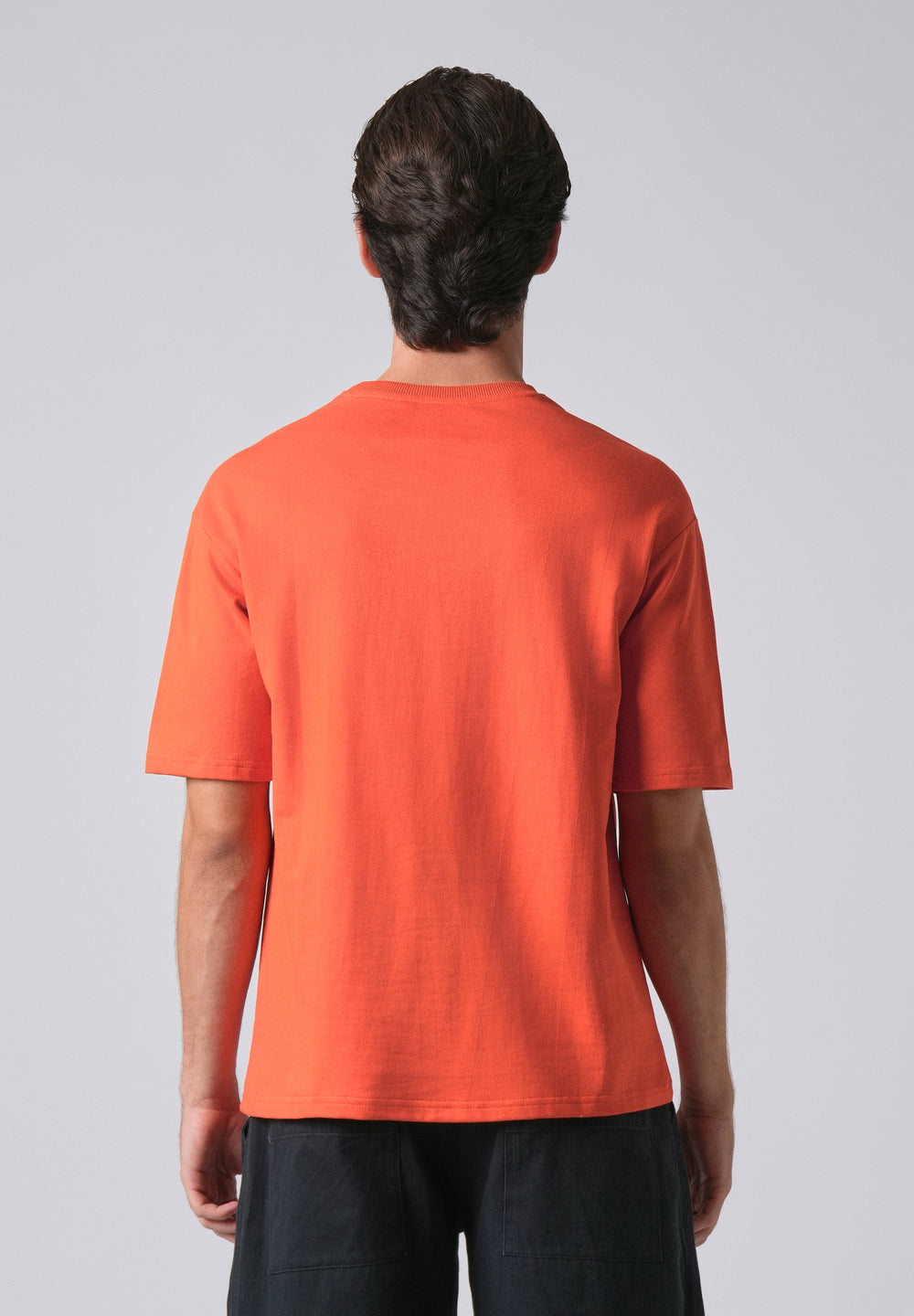 Orange Basic Relaxed Fit T-shirt