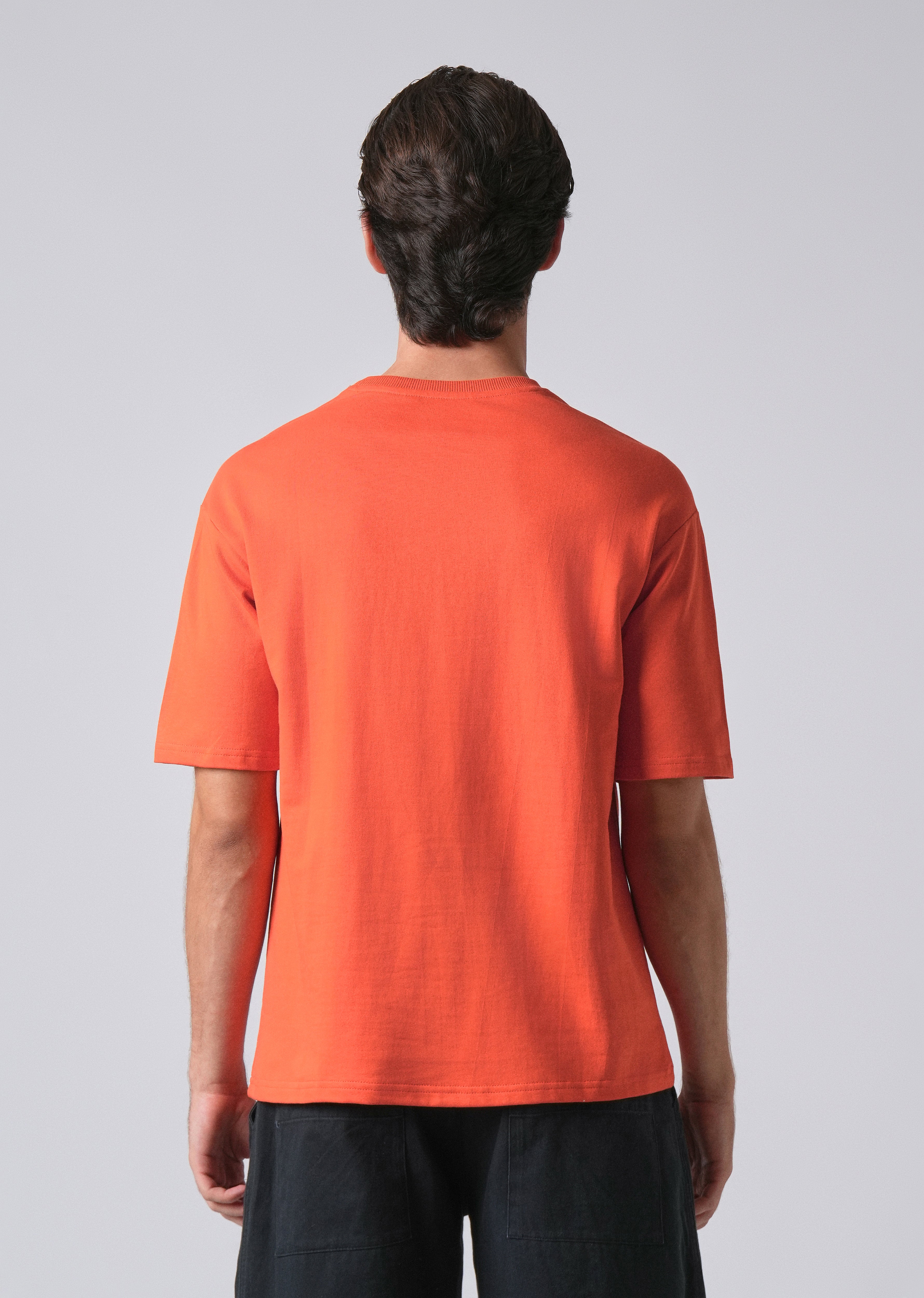 Orange Basic Relaxed Fit T-shirt