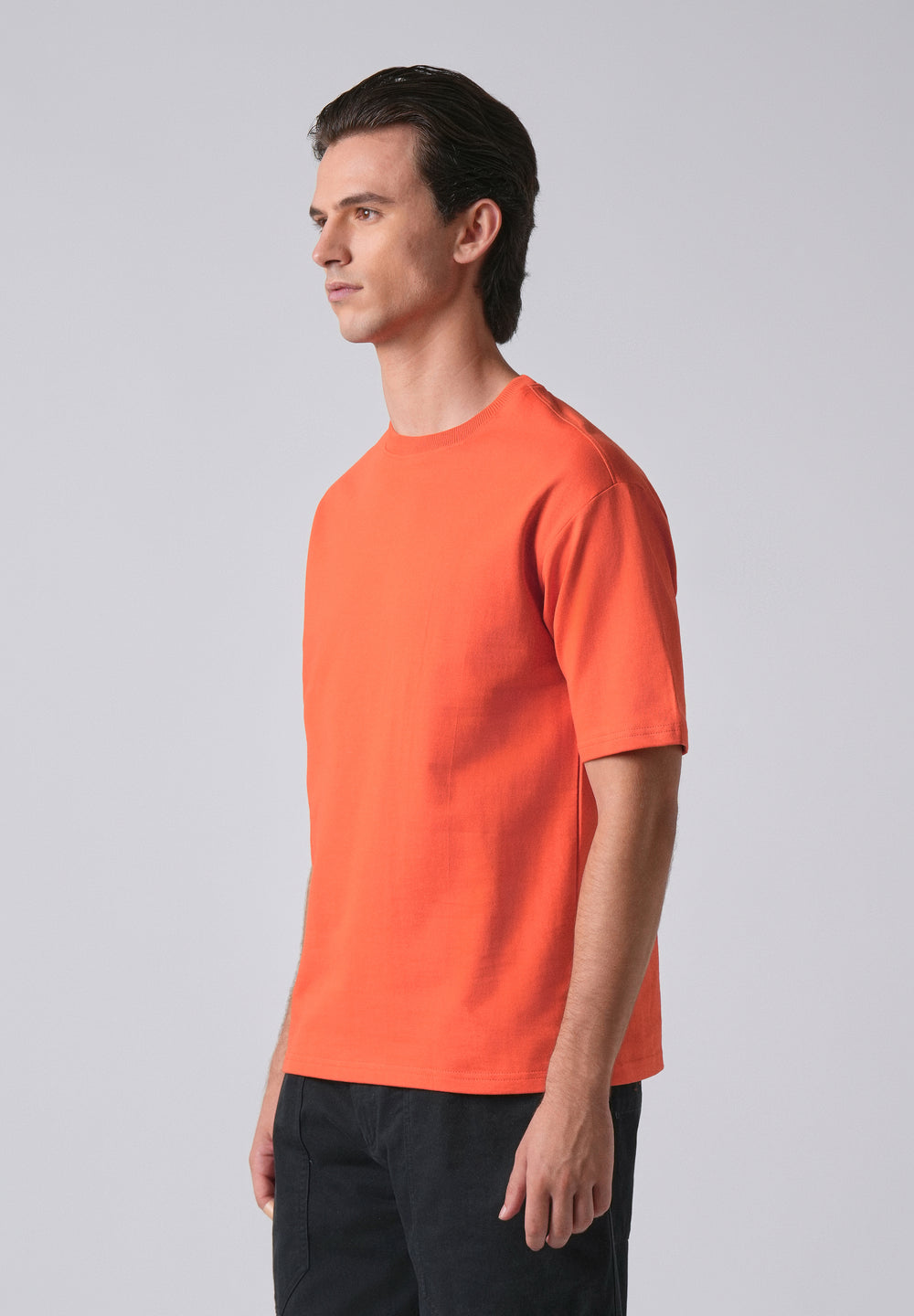 Orange Basic Relaxed Fit T-shirt