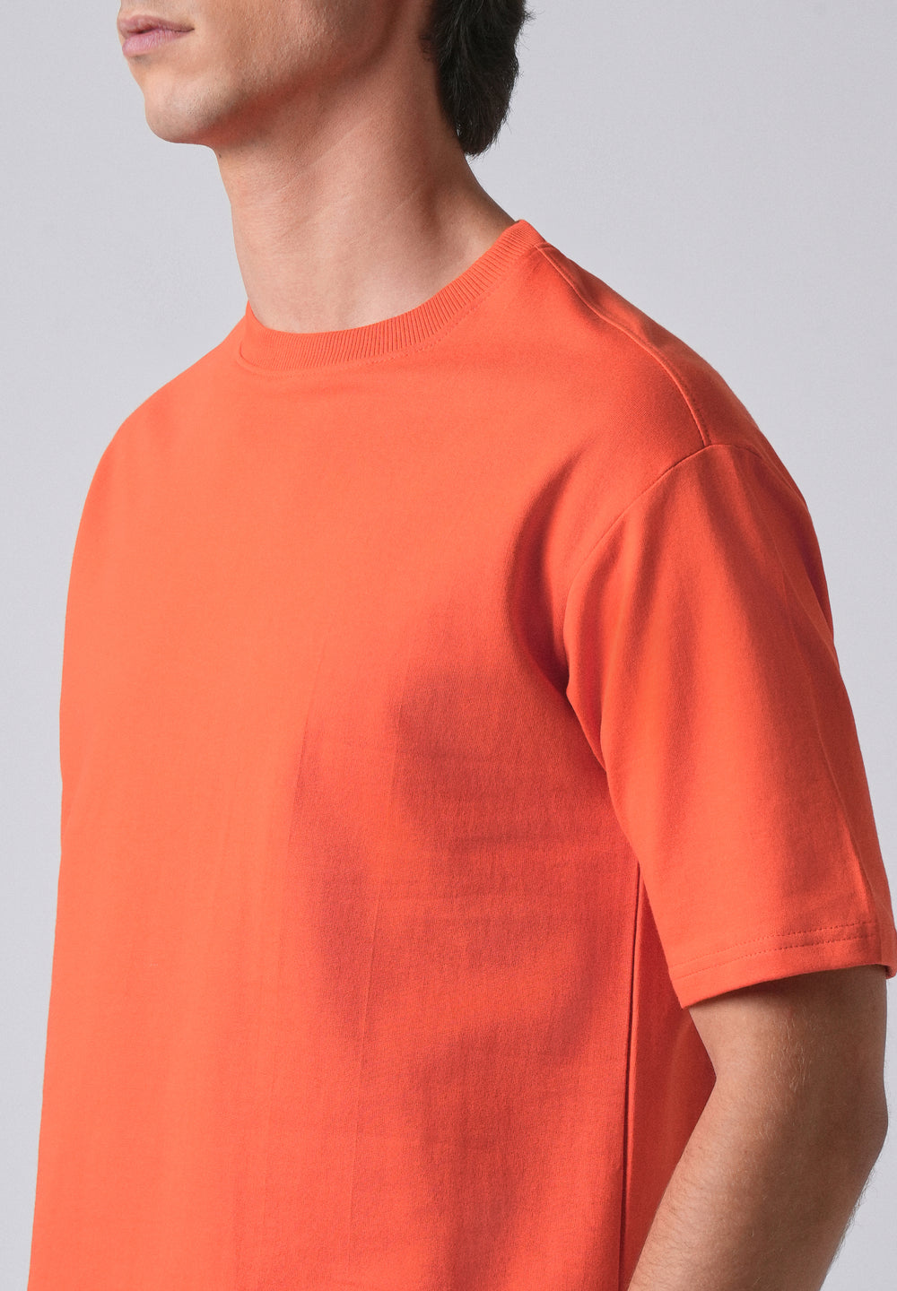 Orange Basic Relaxed Fit T-shirt