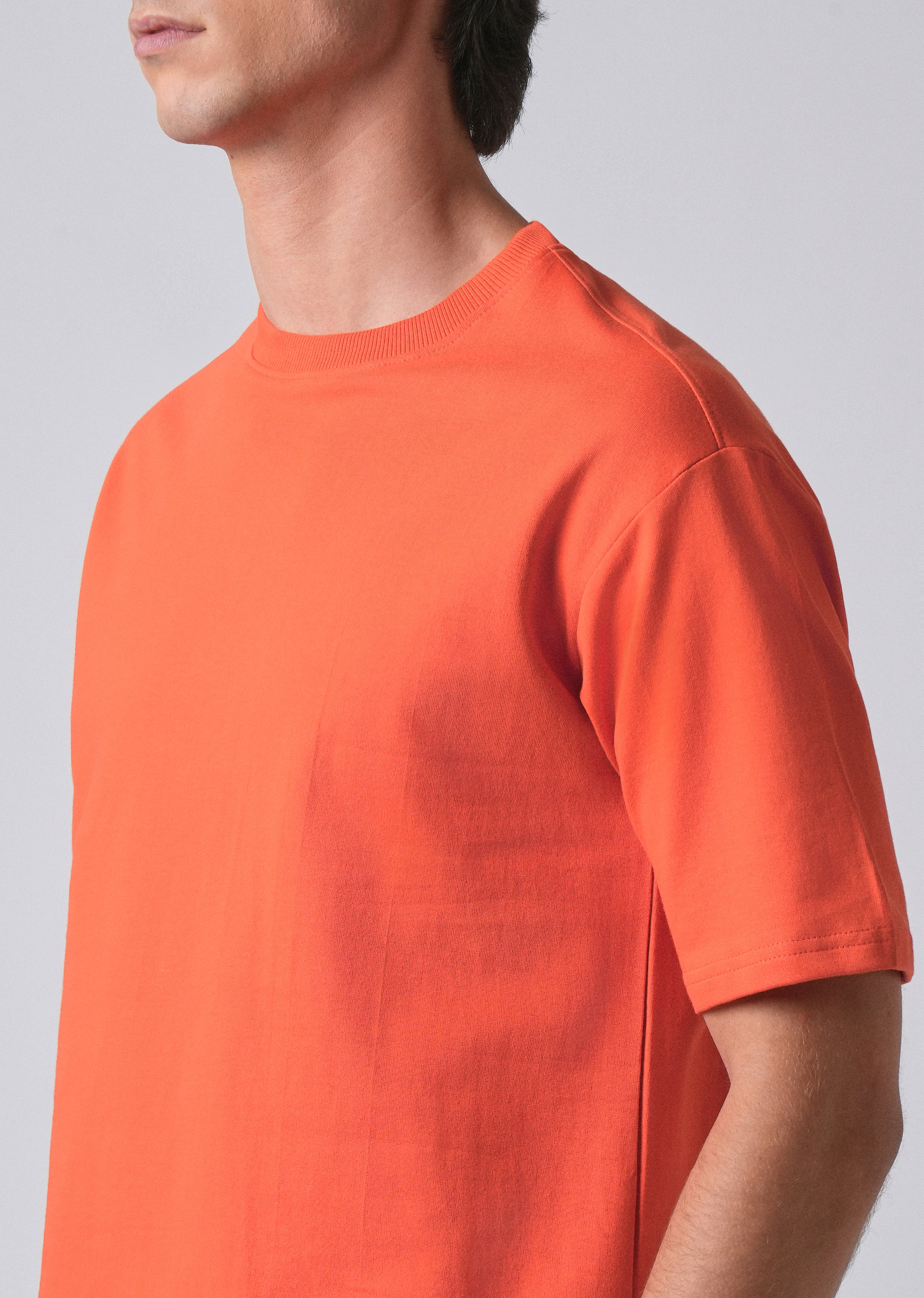 Orange Basic Relaxed Fit T-shirt