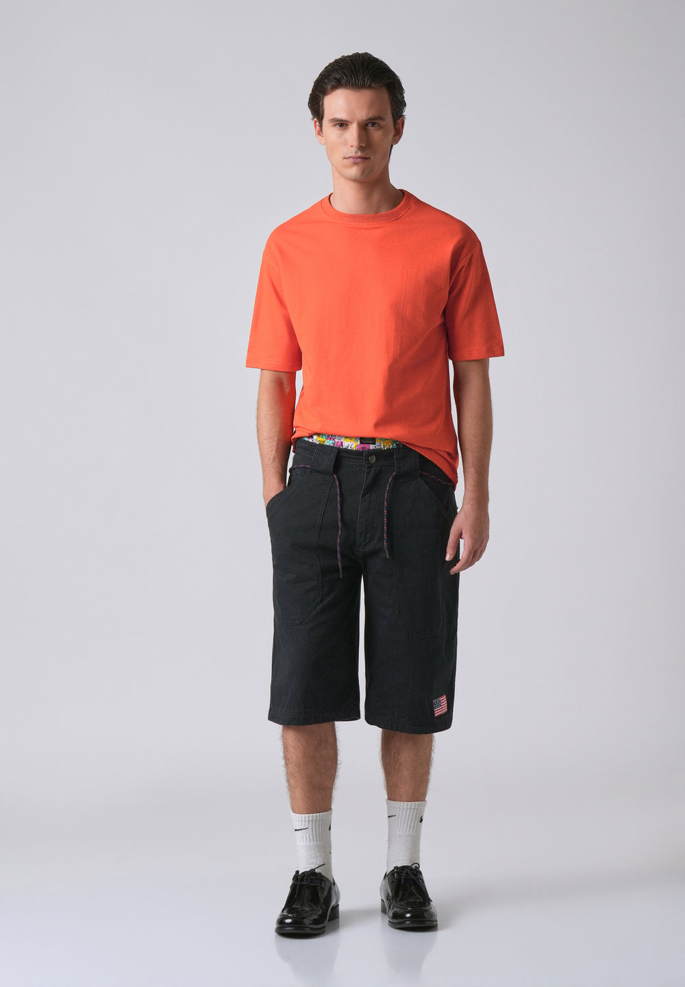 Orange Basic Relaxed Fit T-shirt