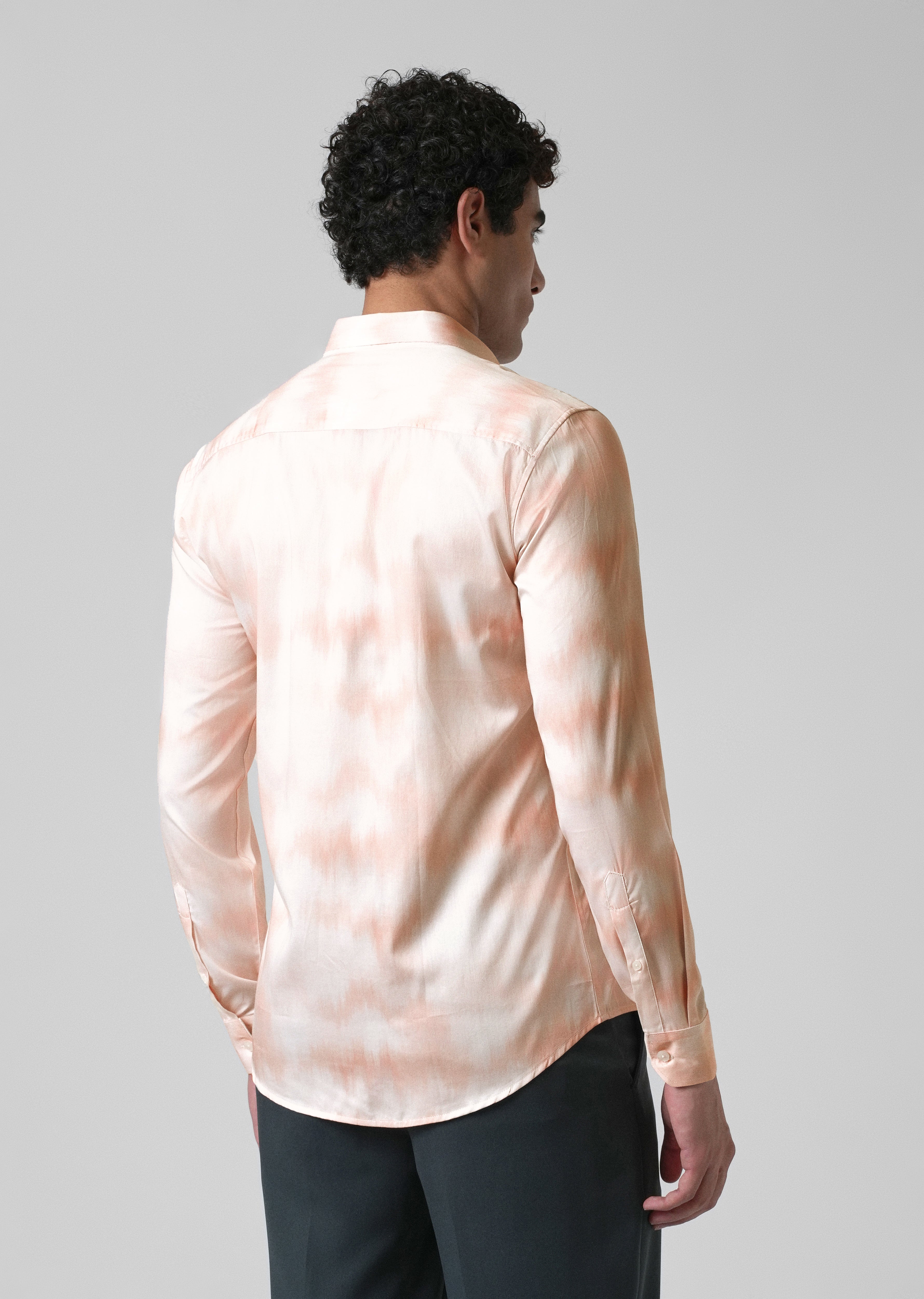 Orange Soft Hued Printed Shirt