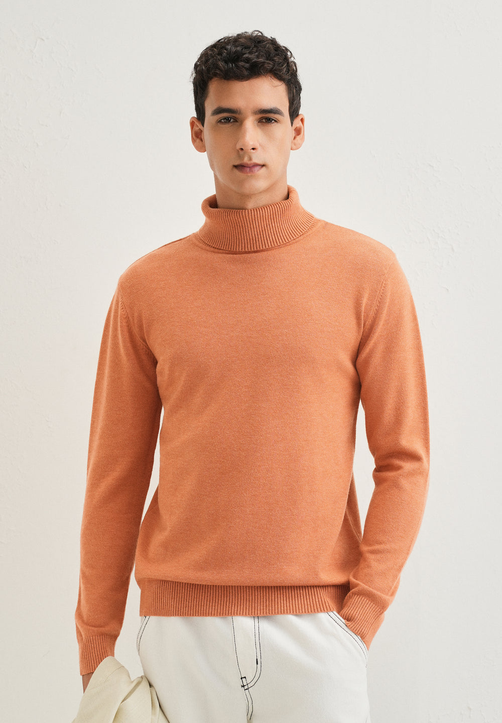 Orange Turtle-Neck Sweater