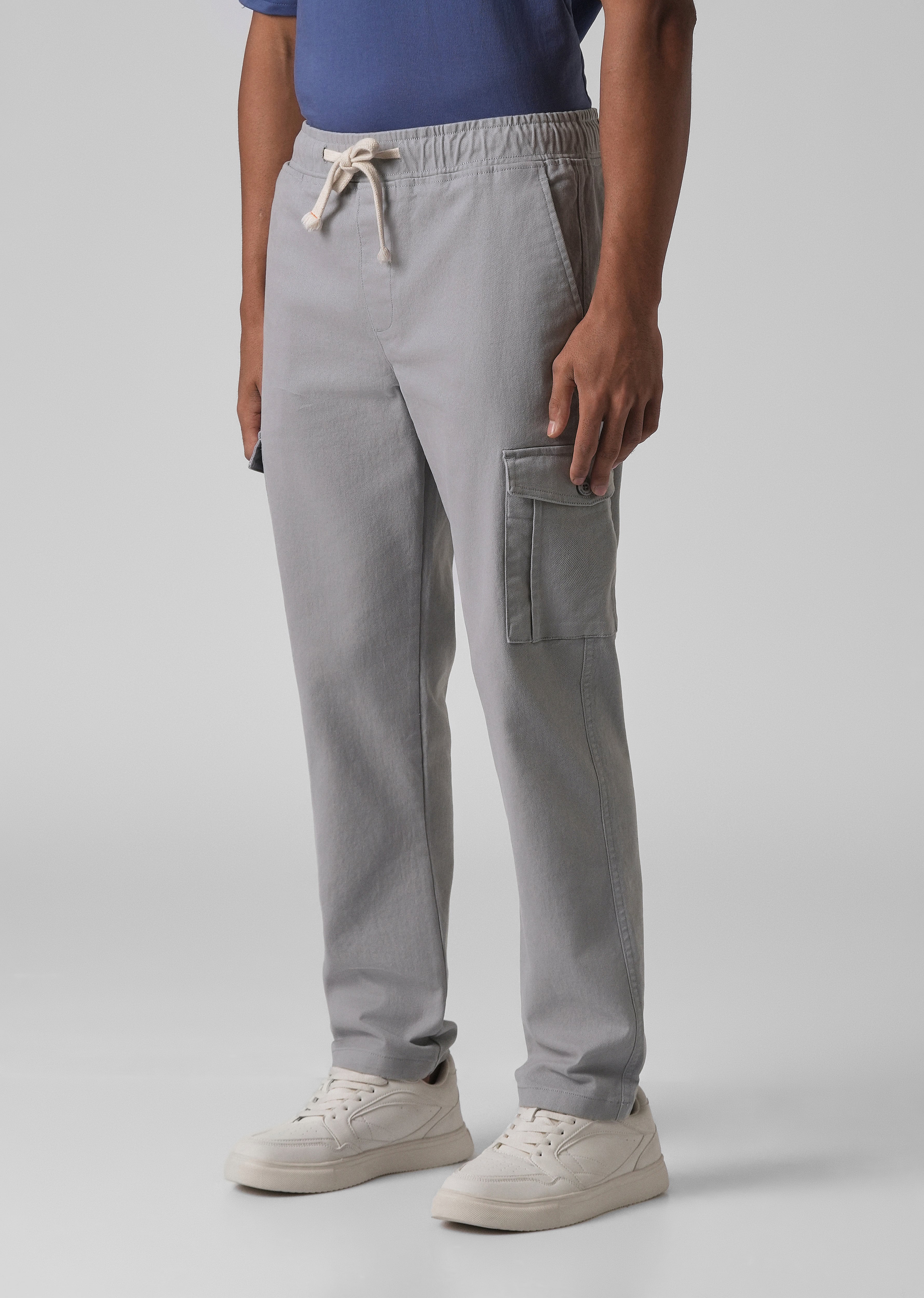 Oslo Grey Regular Fit Cargo Pant