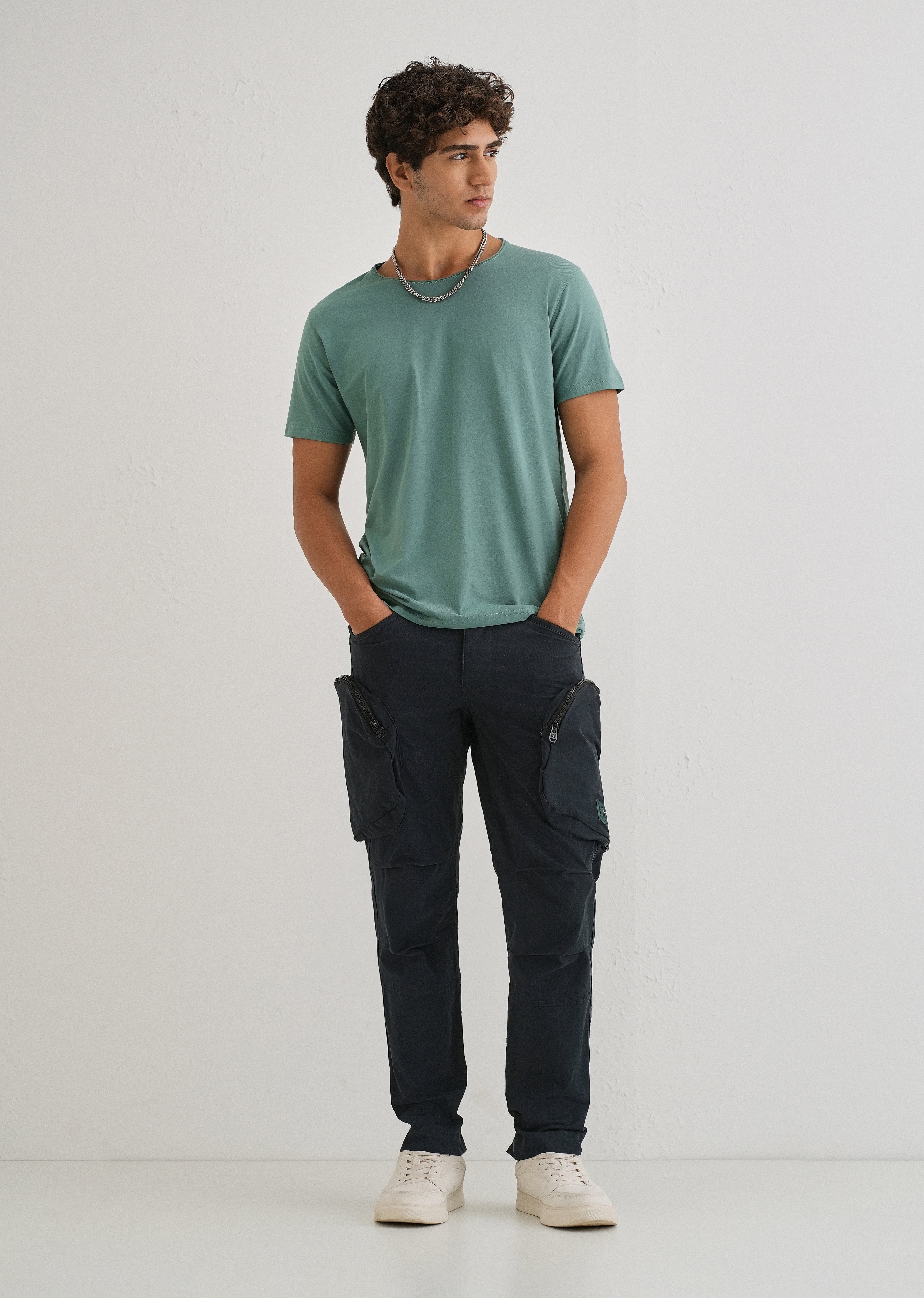Pacific Blue Zipper Cargo Pant