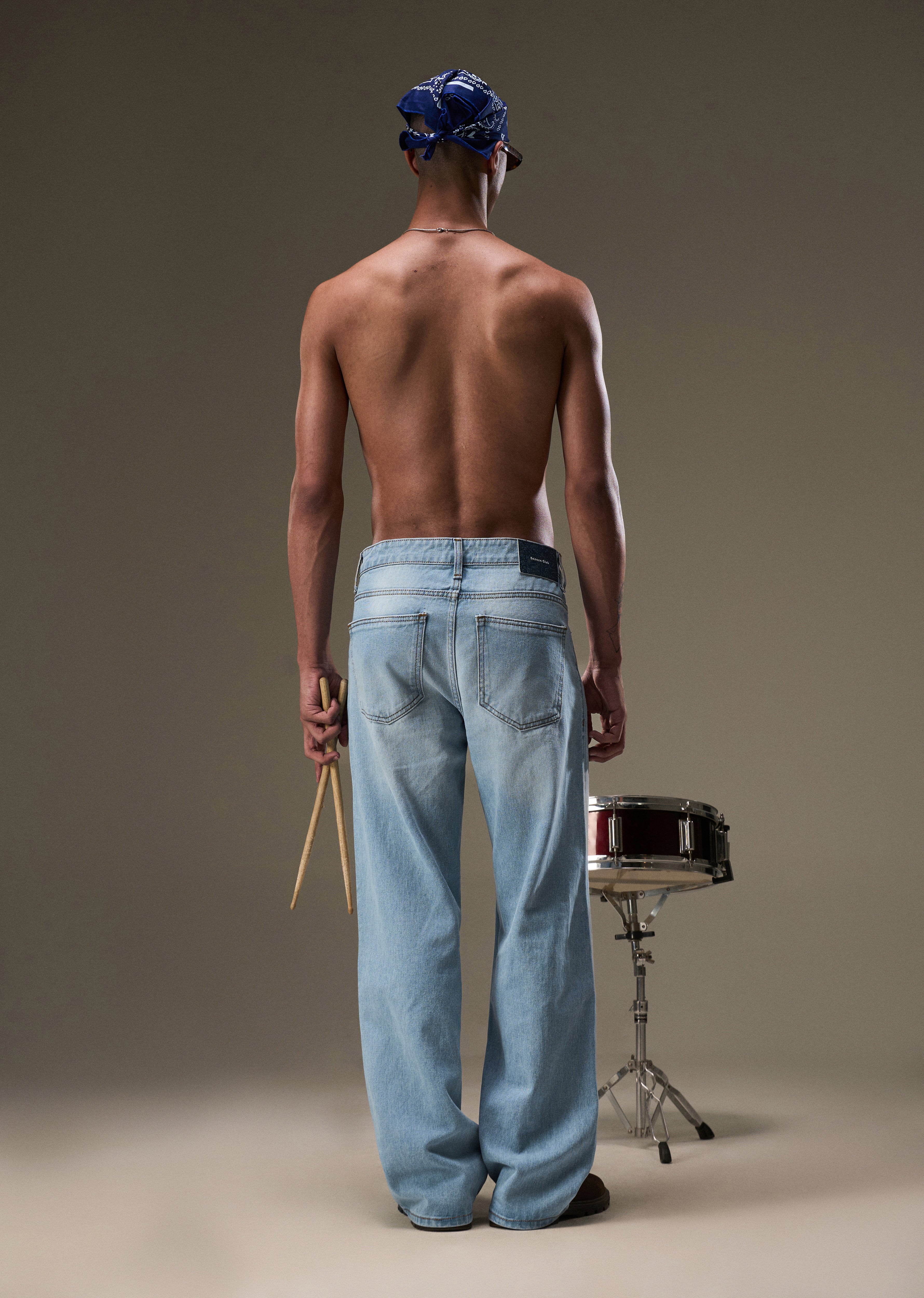 Pale Blue Baggy Fit Jeans