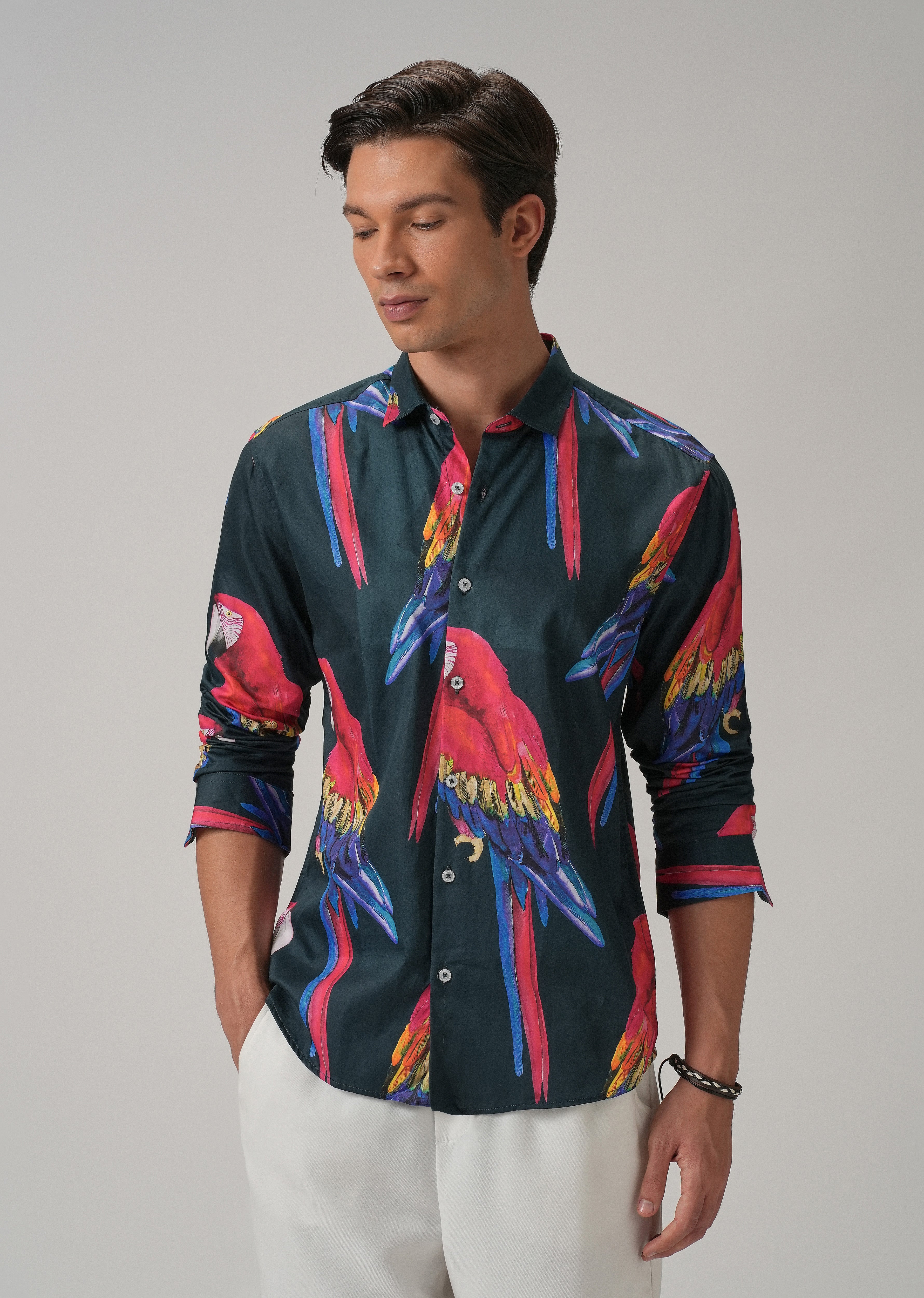 Parrot Motif Shirt