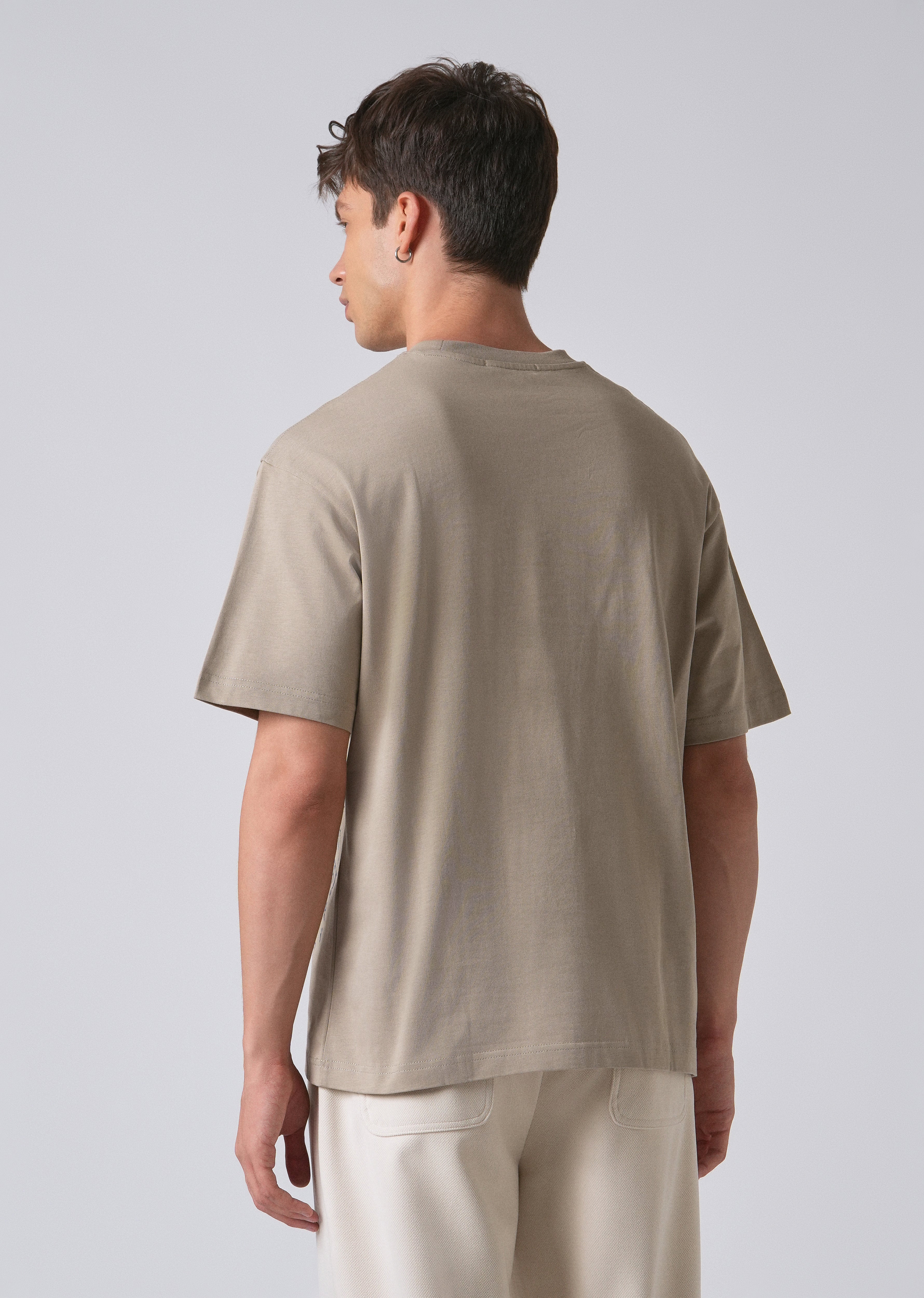 Passion Beige Printed Oversized T-shirt