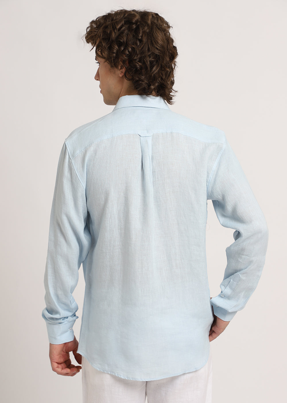 Pastel Blue Linen Shirt