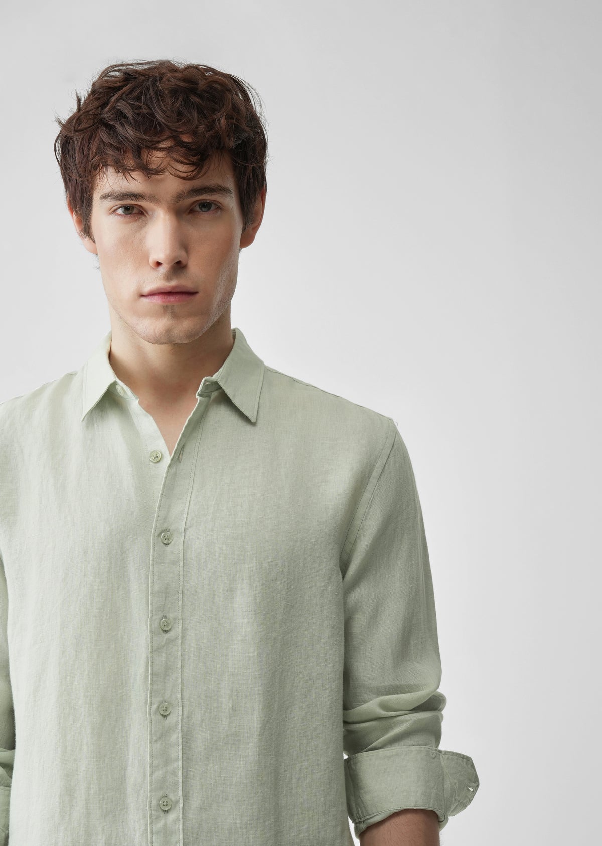 Pastel Green 100% Pure Linen Shirt