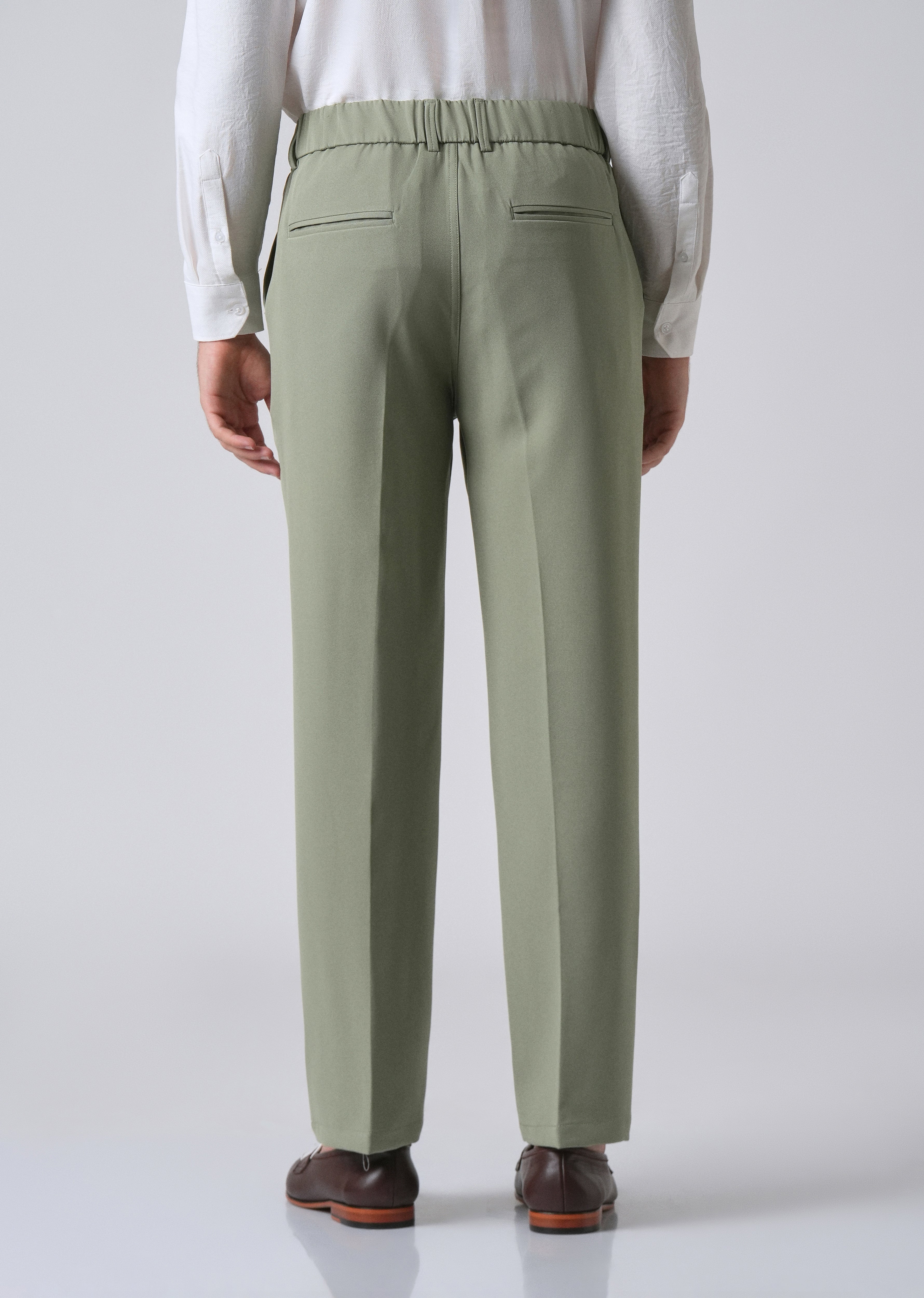 Pastel Green Relaxed Fit Trousers