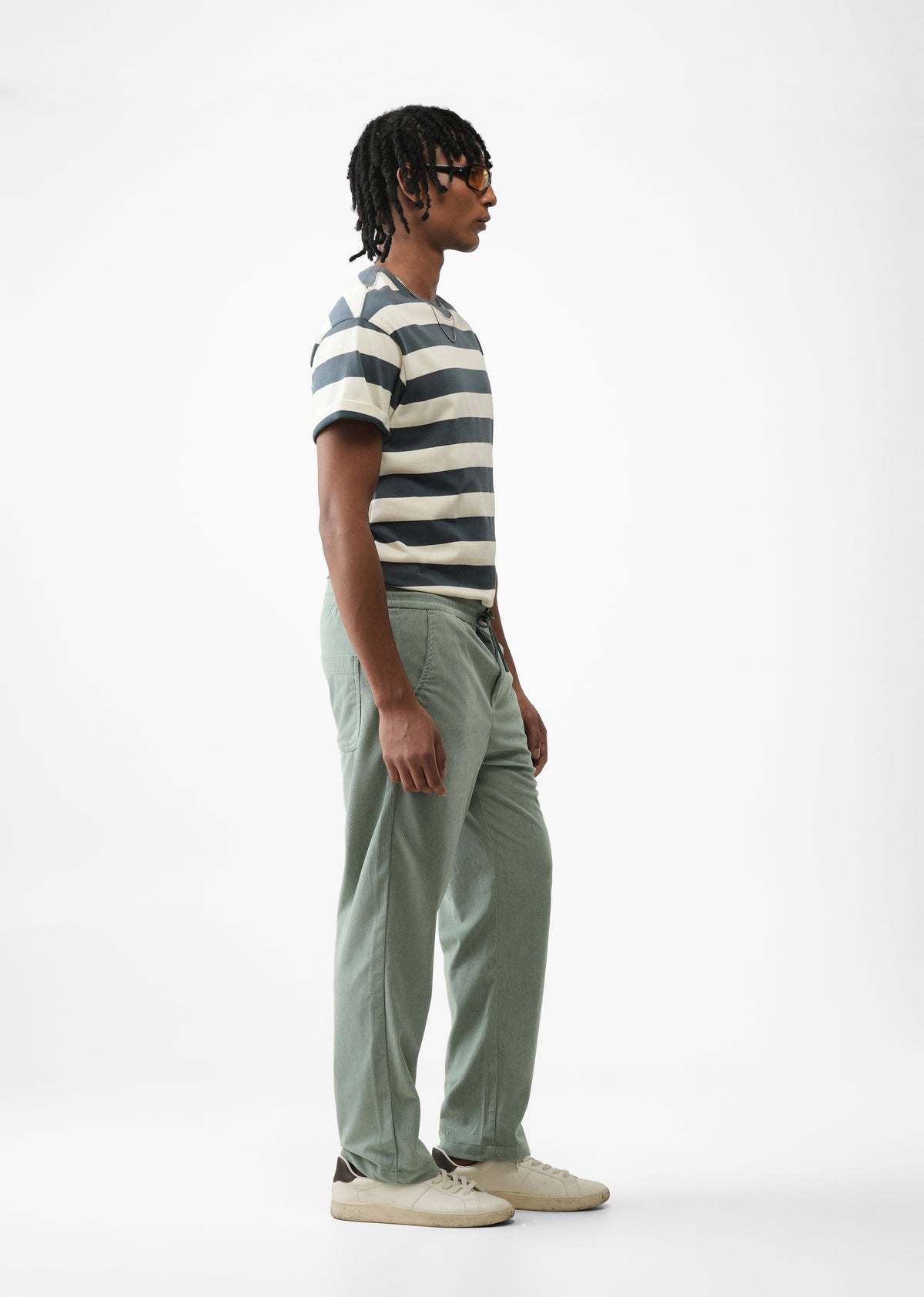 Pastel Green Thin Corduroy Pant