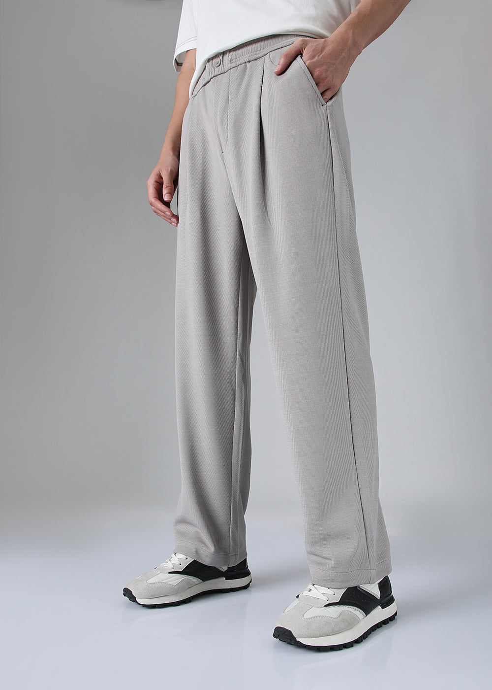 Pastel Grey Korean Pants