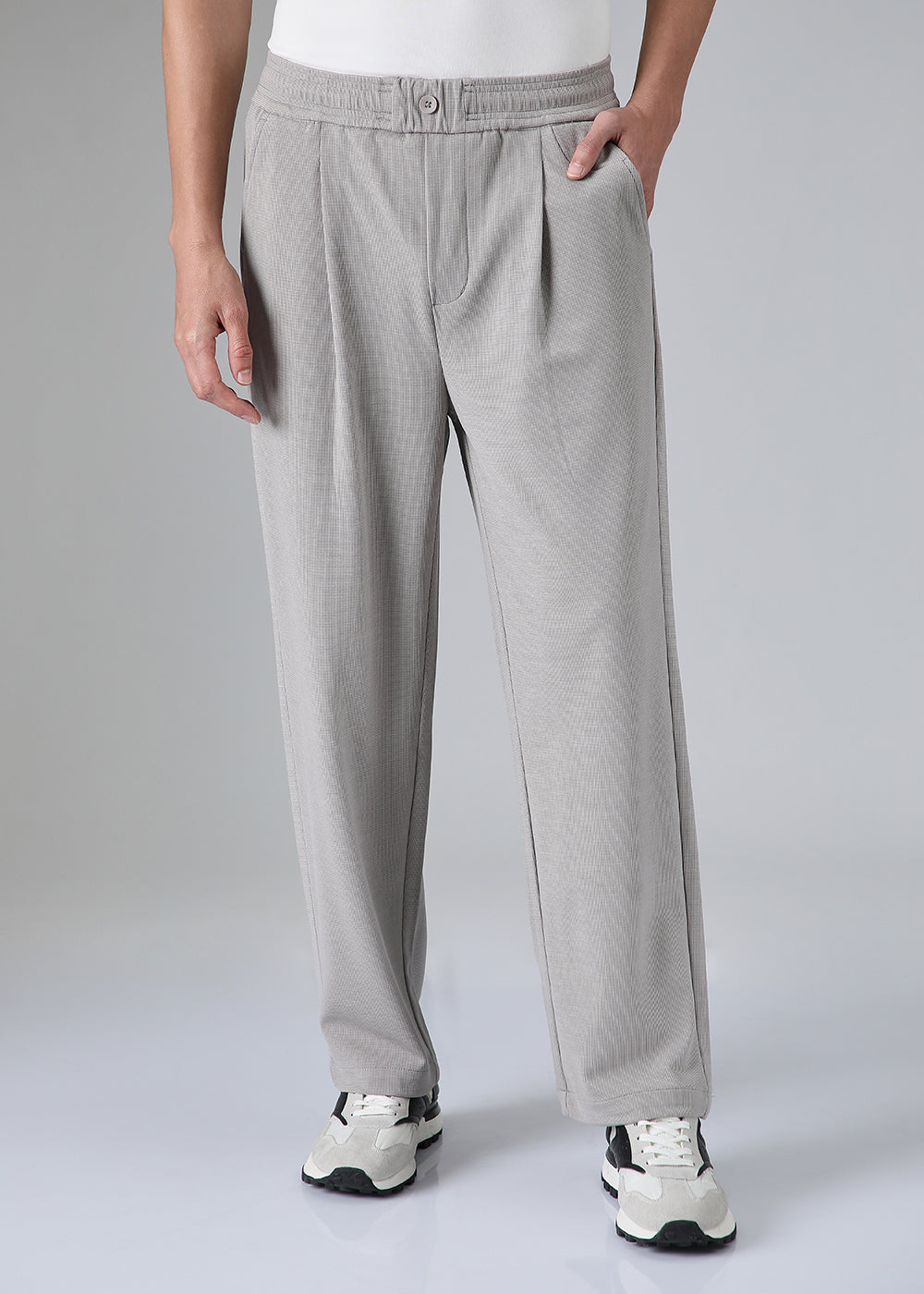Pastel Grey Korean Pants