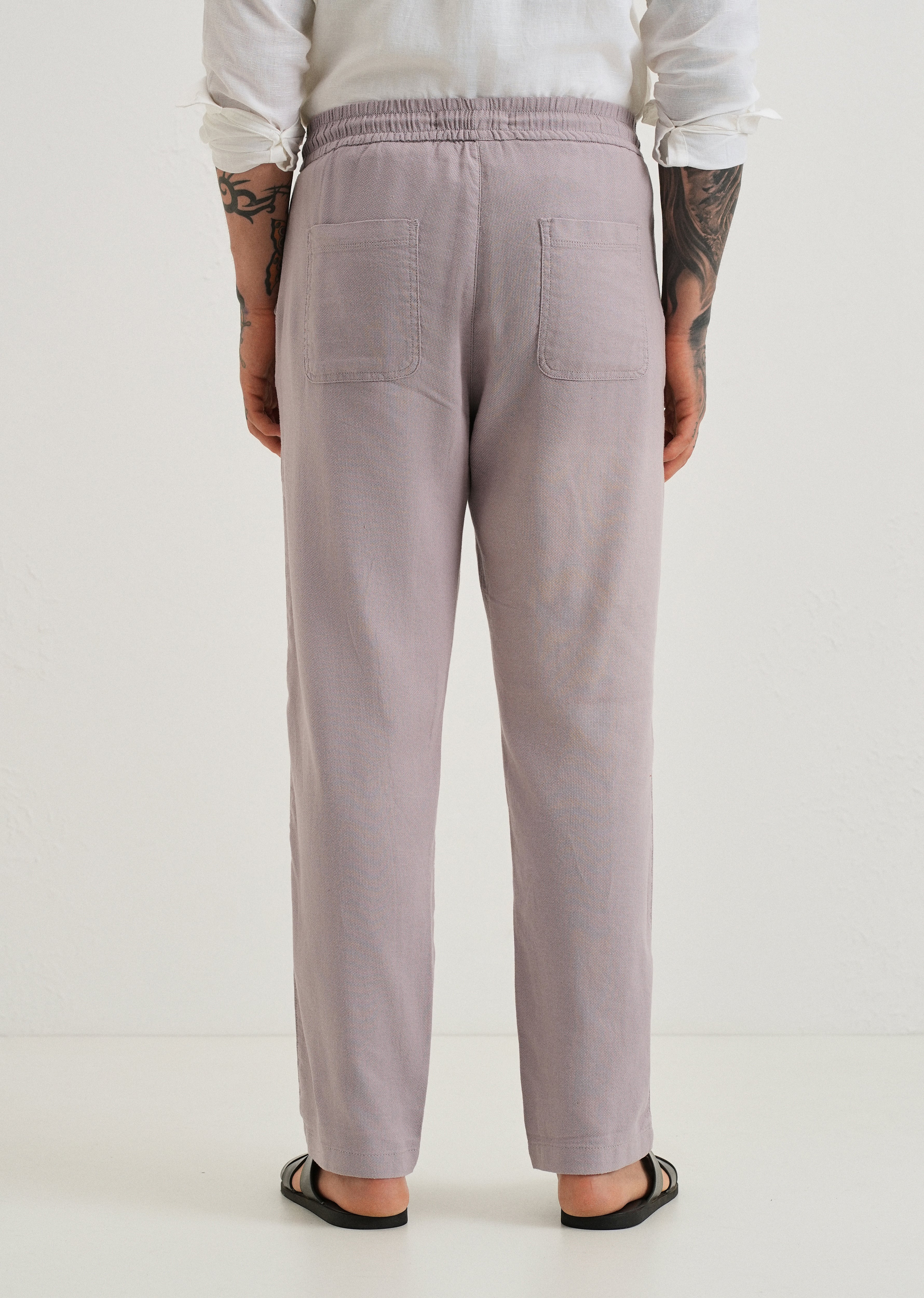 Pastel Lavender Textured Pants