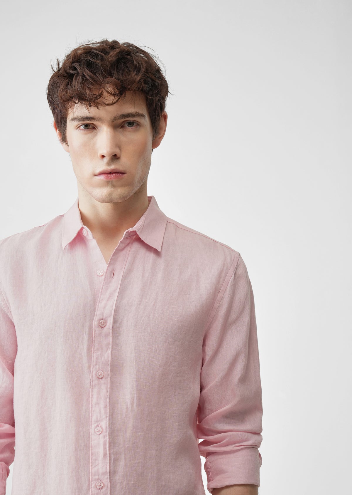Pastel Pink 100% Pure Linen Shirt