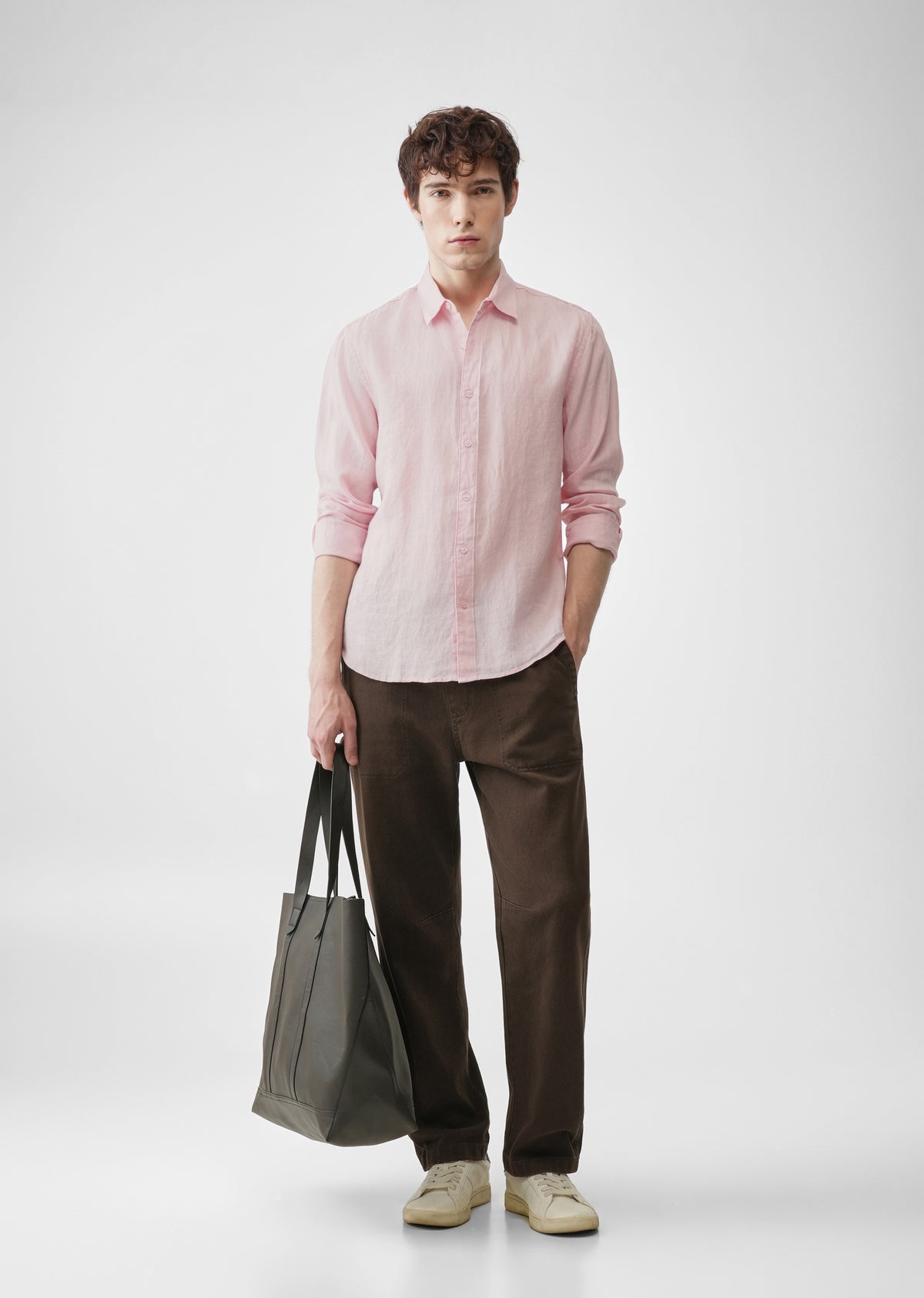 Pastel Pink 100% Pure Linen Shirt