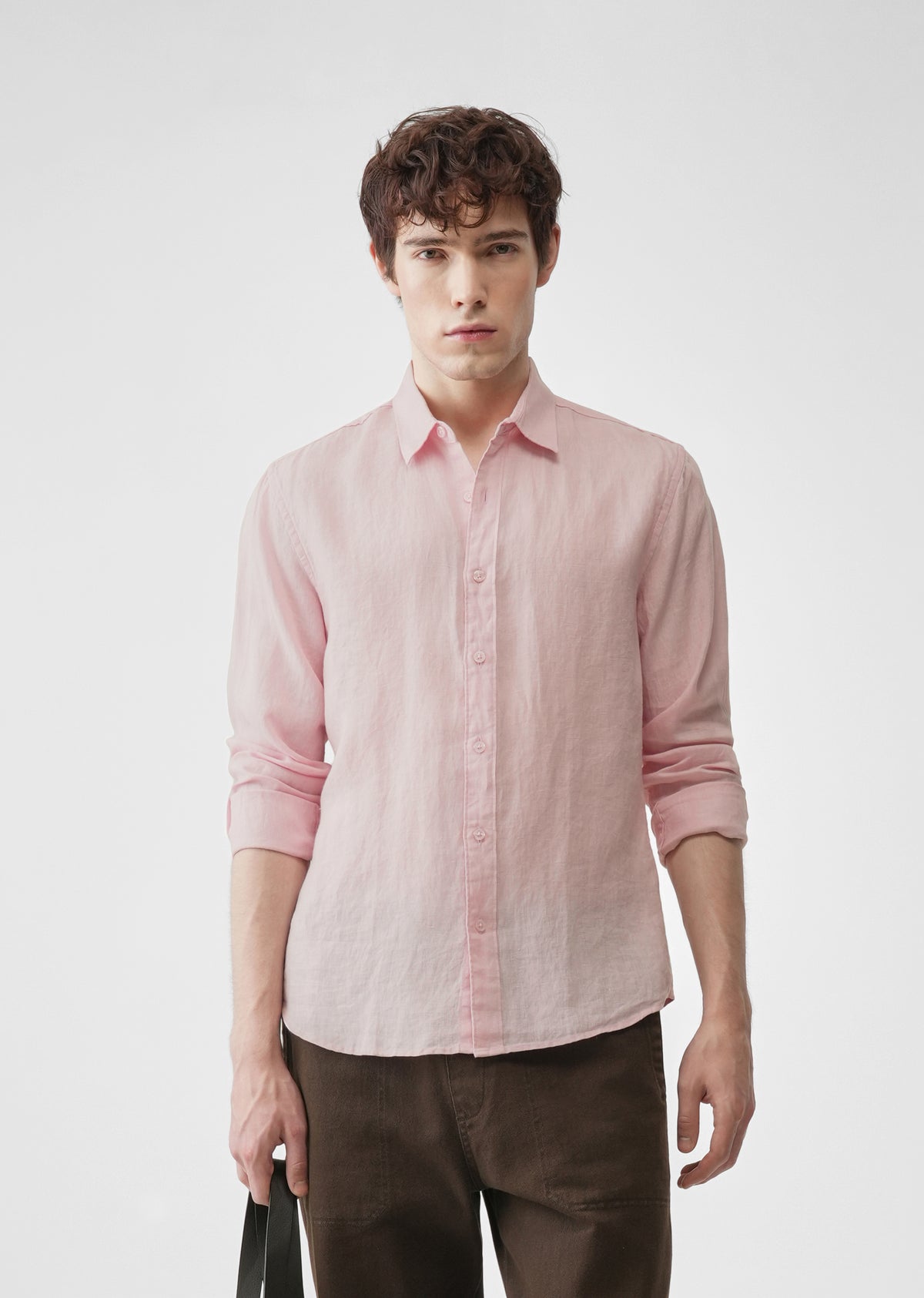 Pastel Pink 100% Pure Linen Shirt