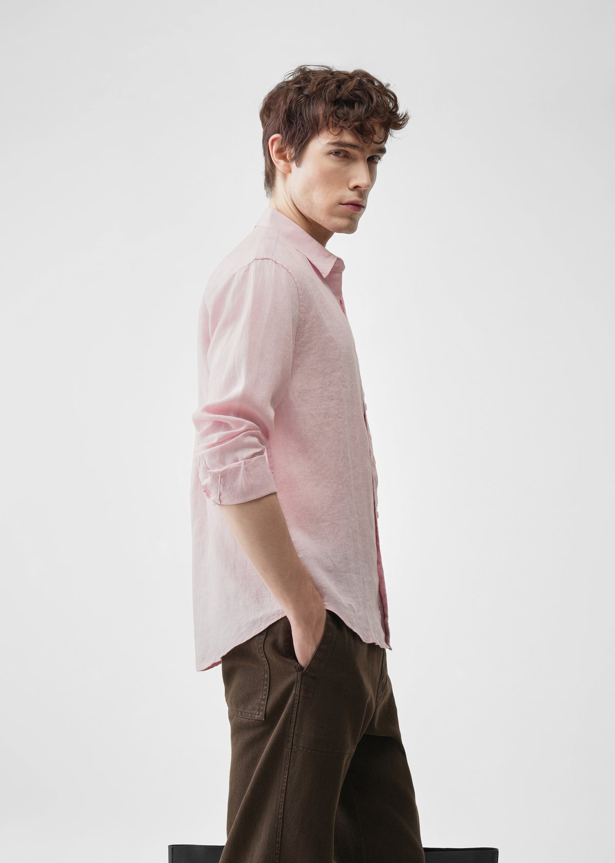 Pastel Pink 100% Pure Linen Shirt