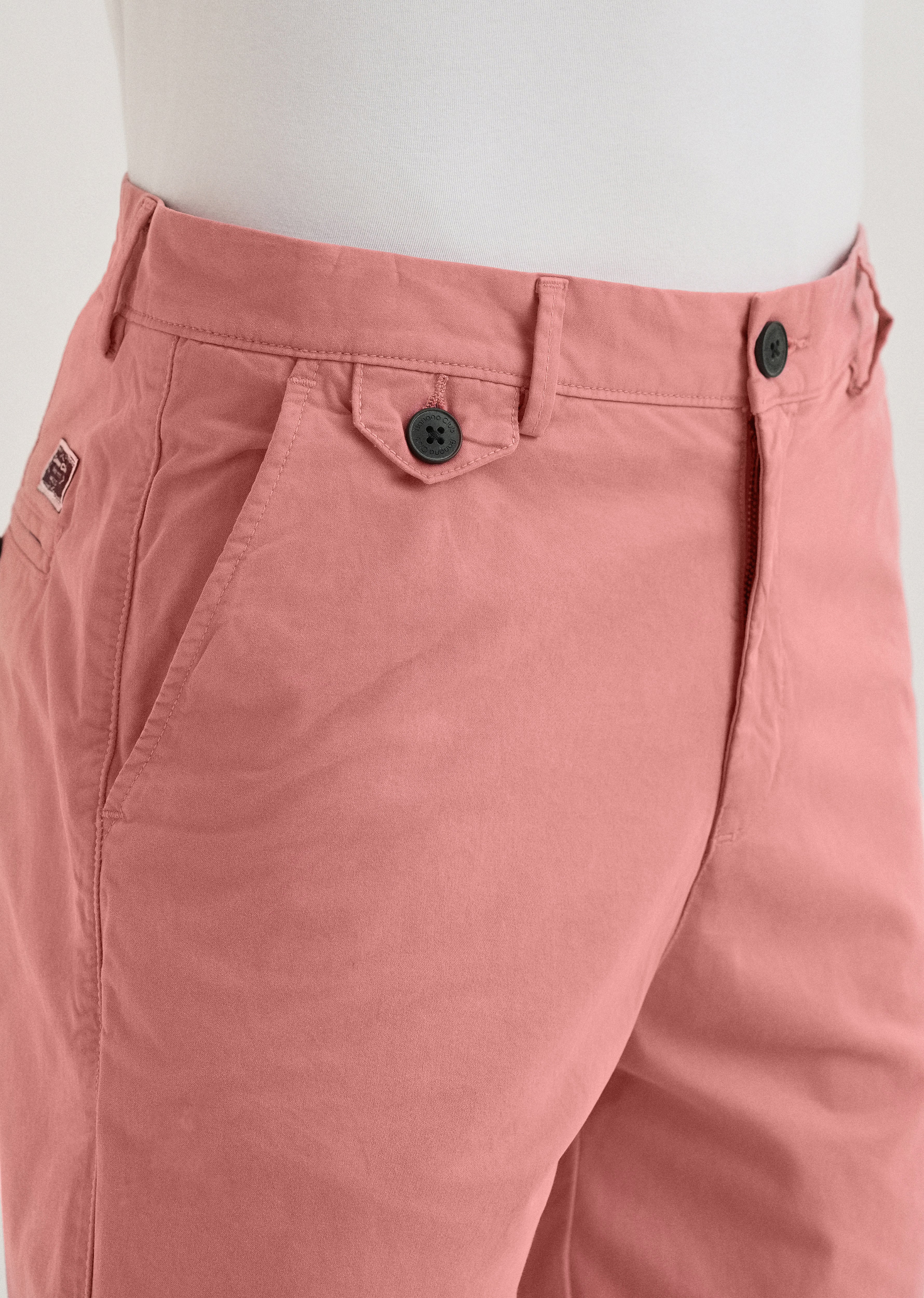 Pastel Red Cotton Shorts