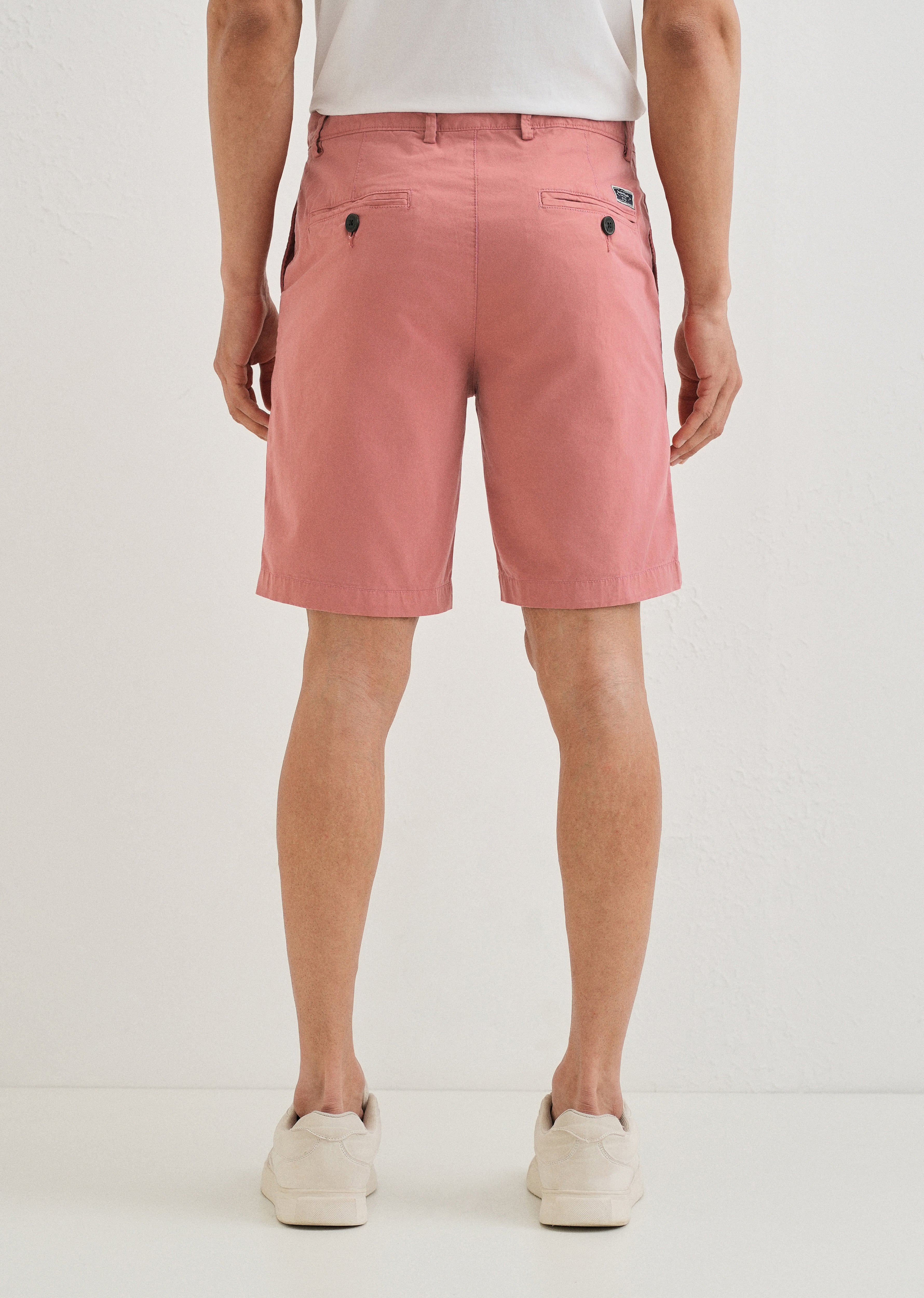 Pastel Red Cotton Shorts