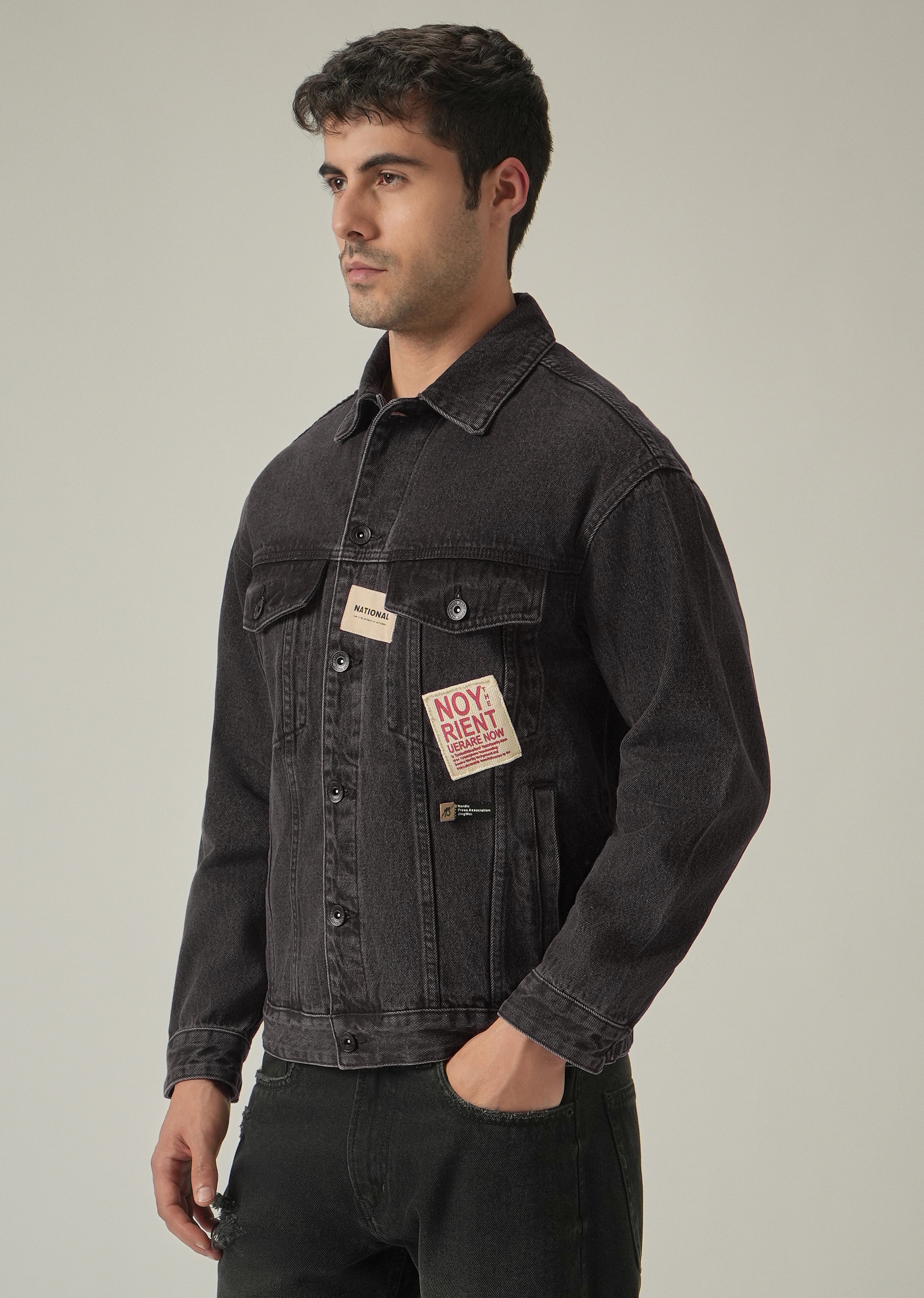 Patch Detail Denim Jacket