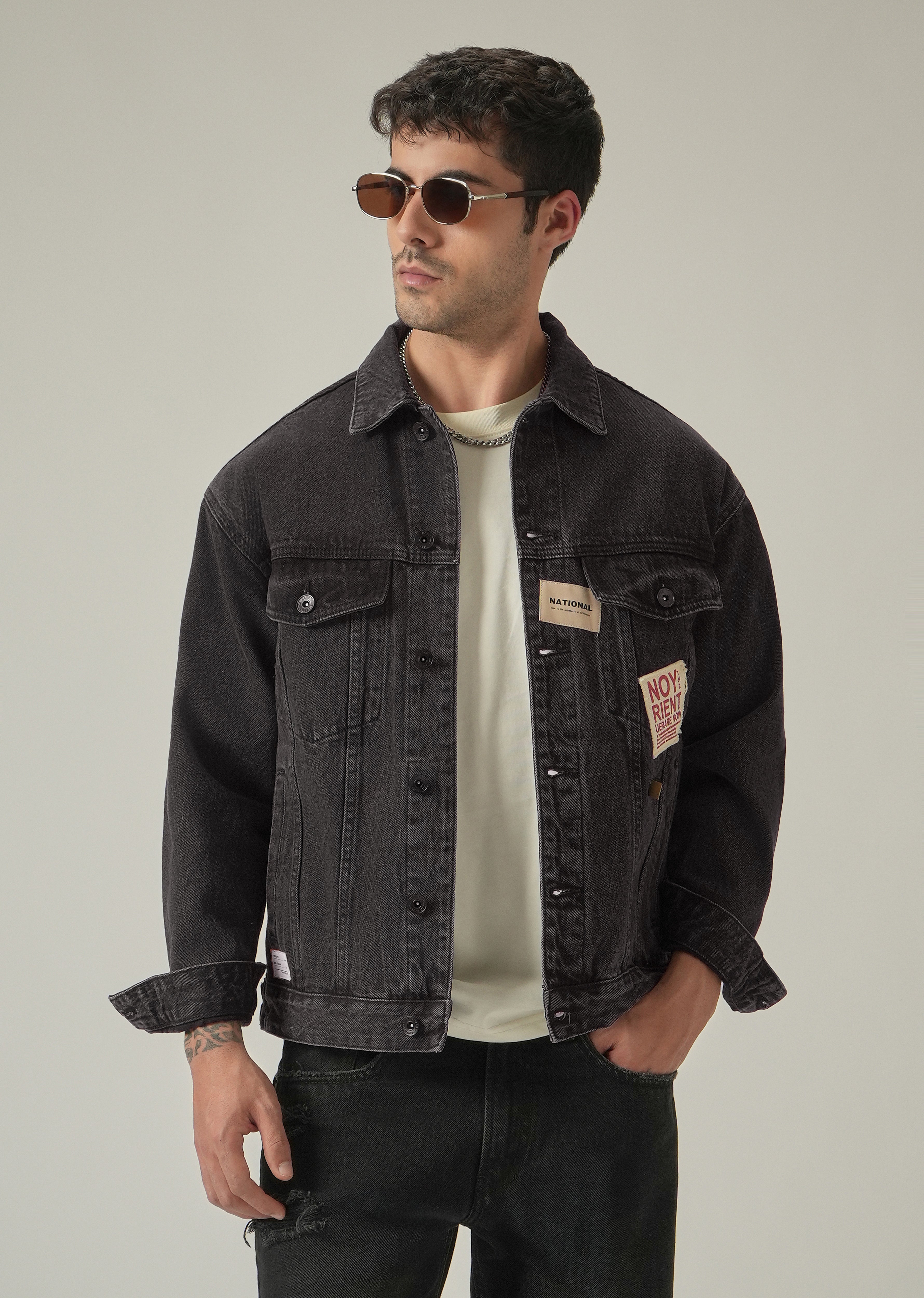 Patch Detail Denim Jacket