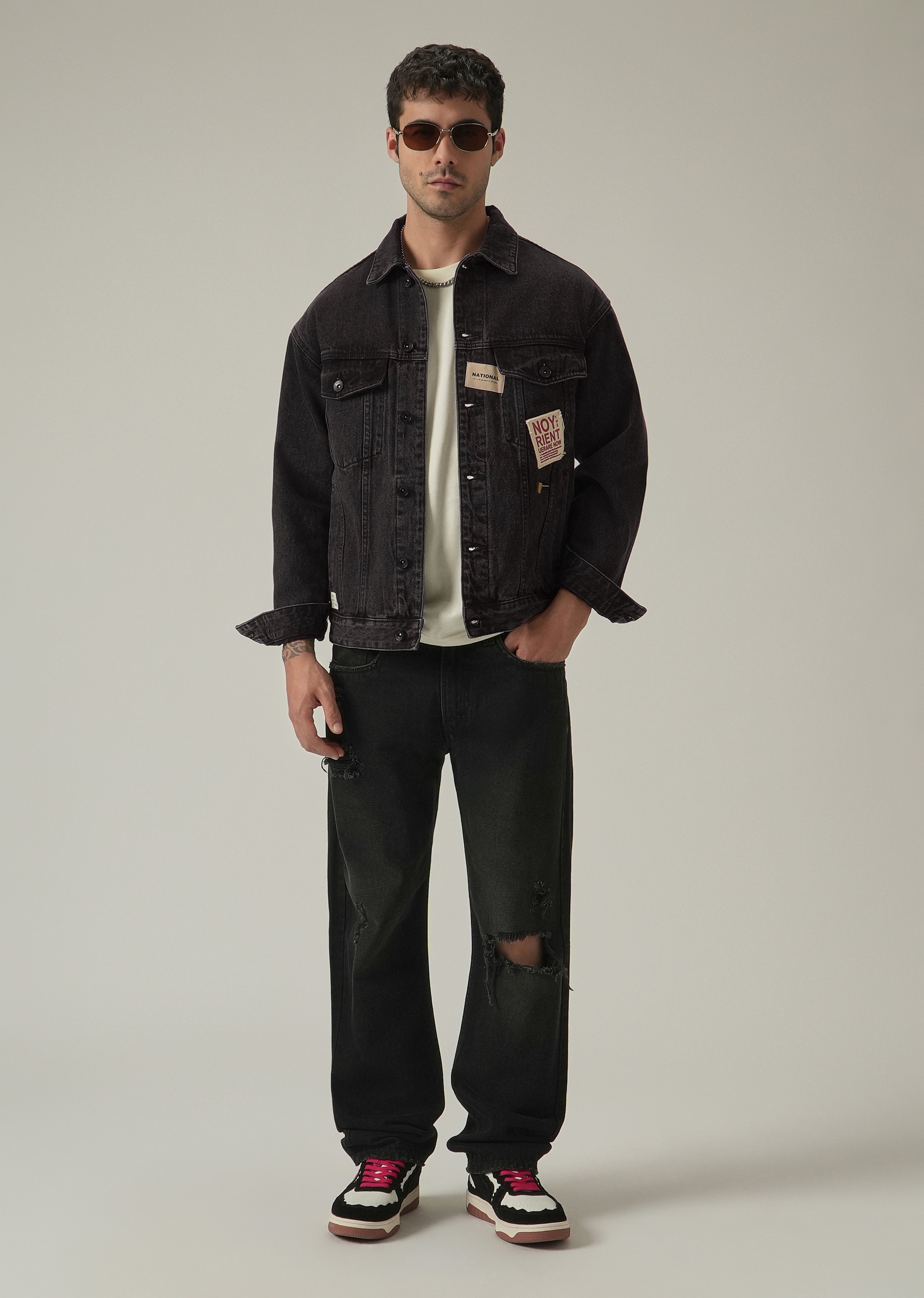 Patch Detail Denim Jacket