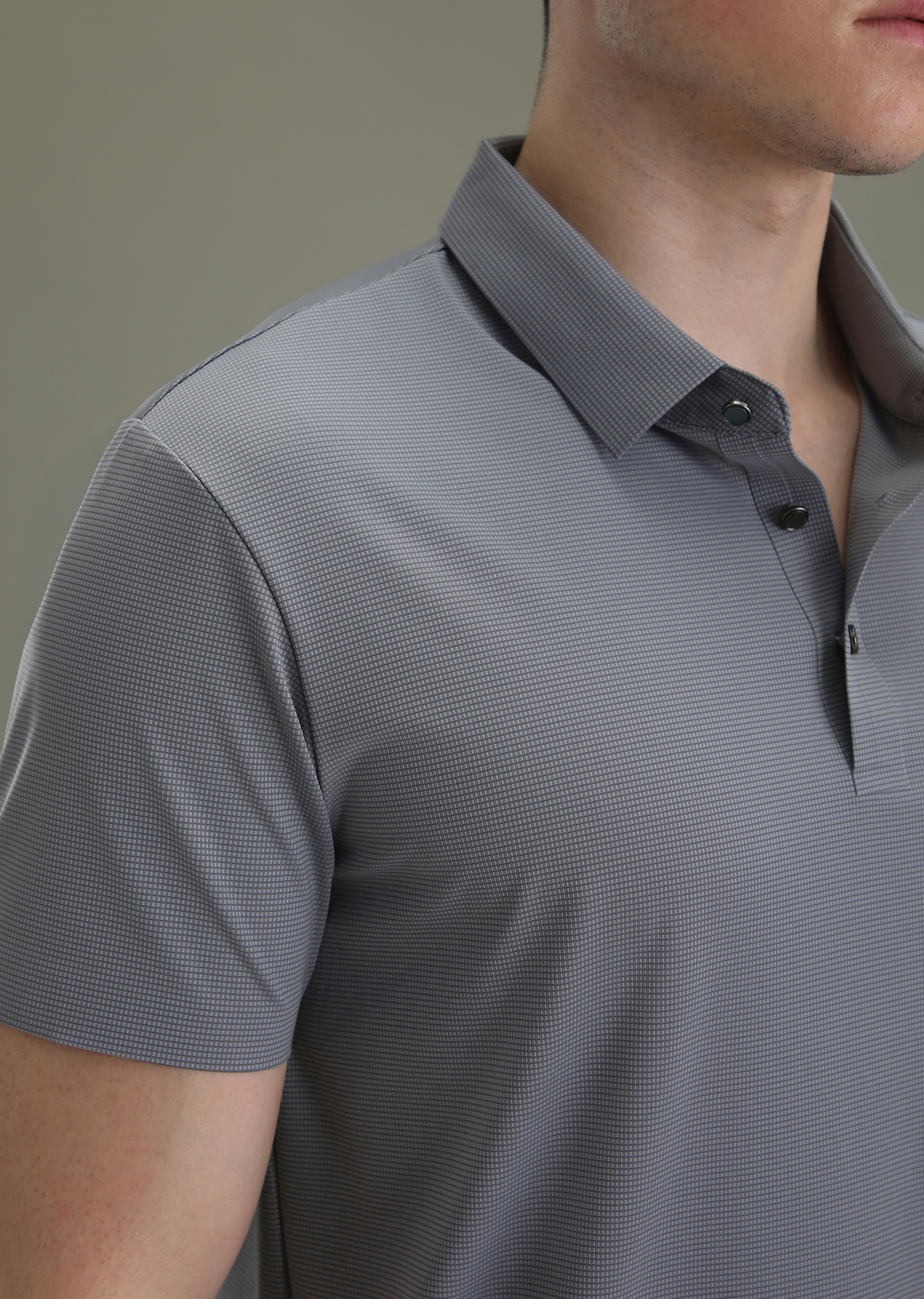 Patterned Violet Stitchless Polo T-shirt