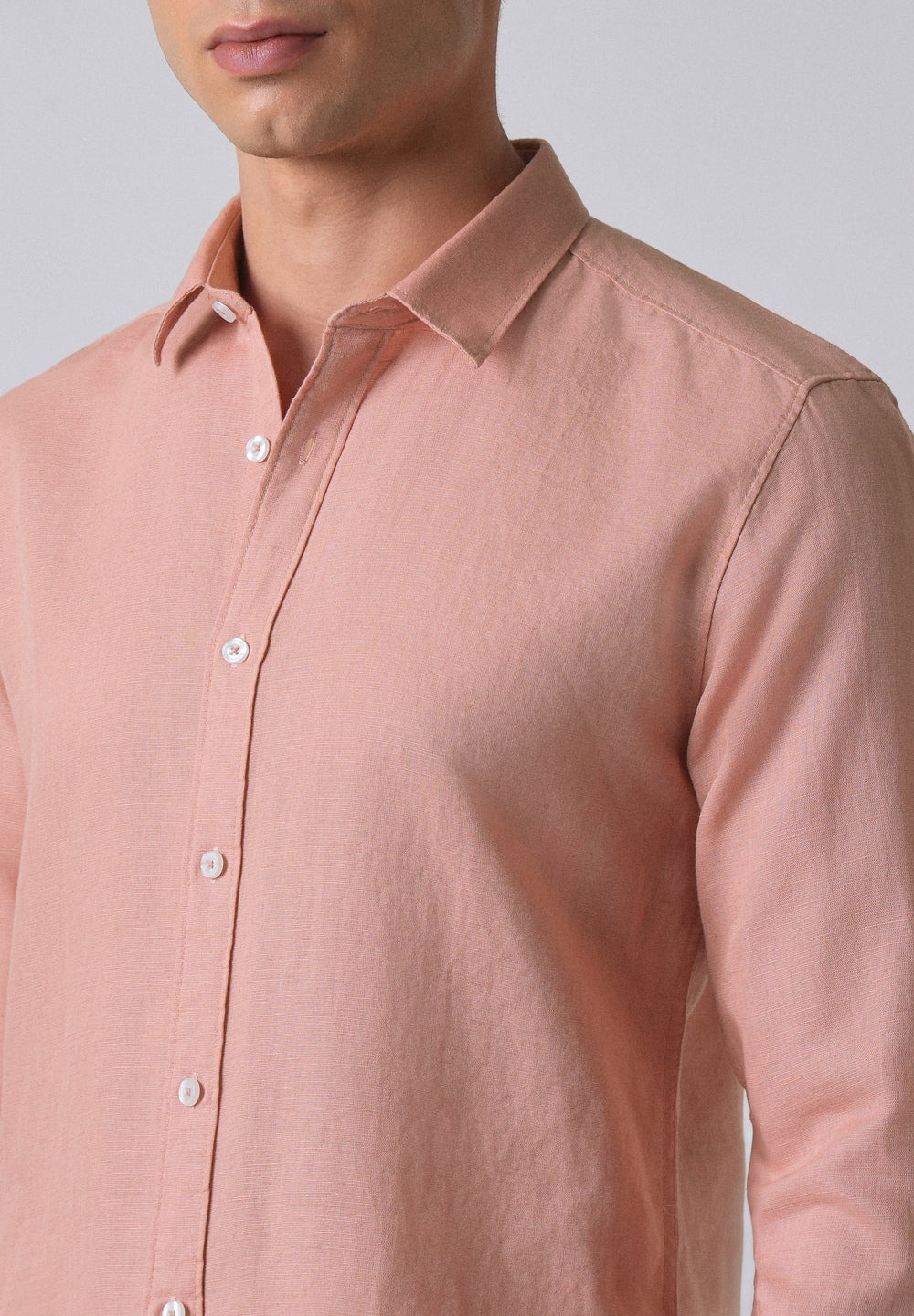 Peach Linen Shirt