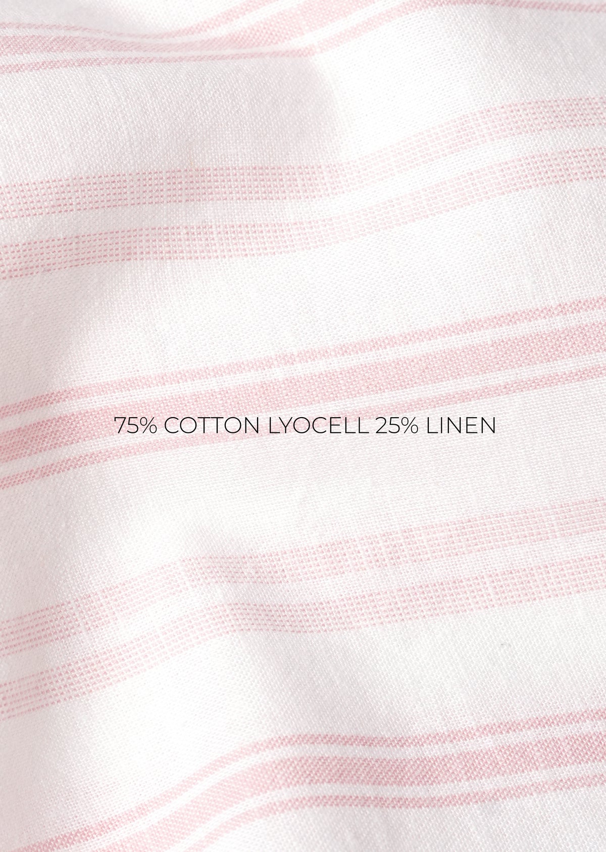 Peach Lyocell Linen Stripe Shirt