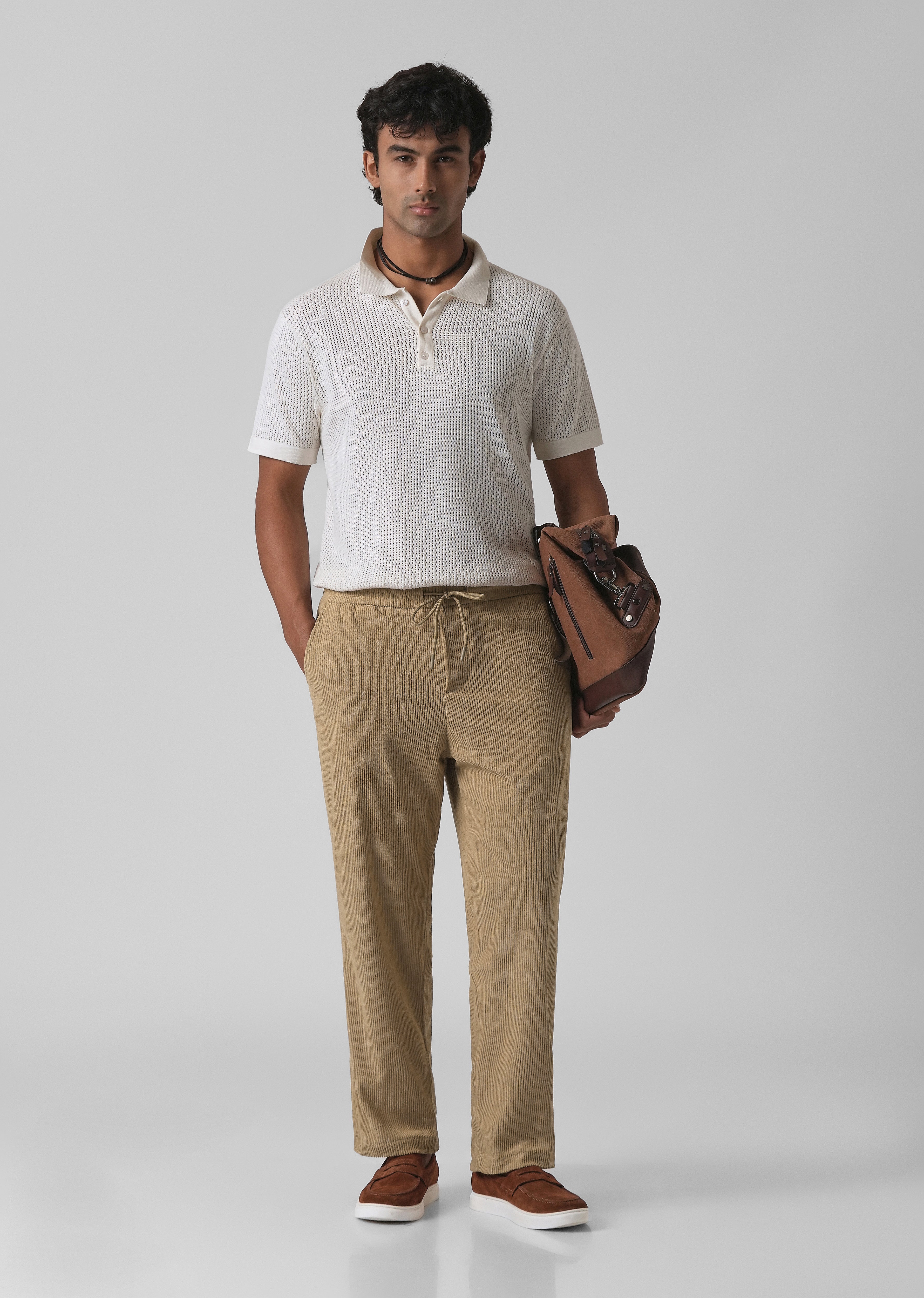 Pecan Beige Corduroy Pants