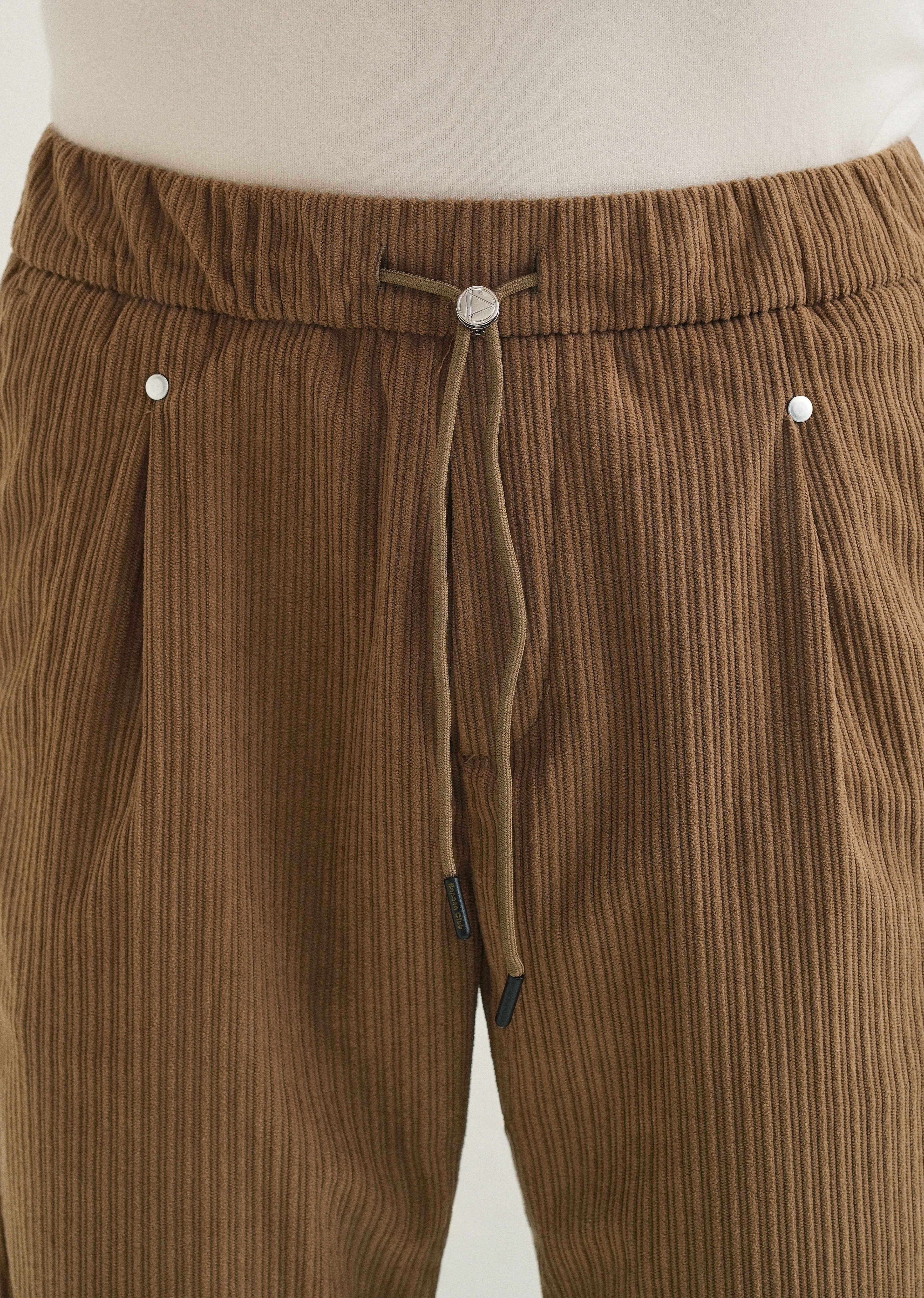 Peru Brown Drawstring Corduroy Pant