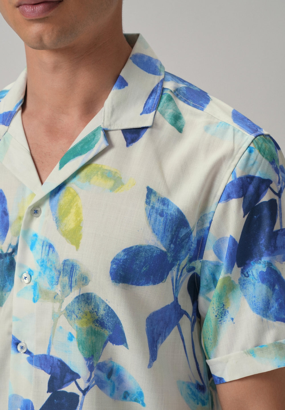 Petal Blue Half Sleeve Shirt