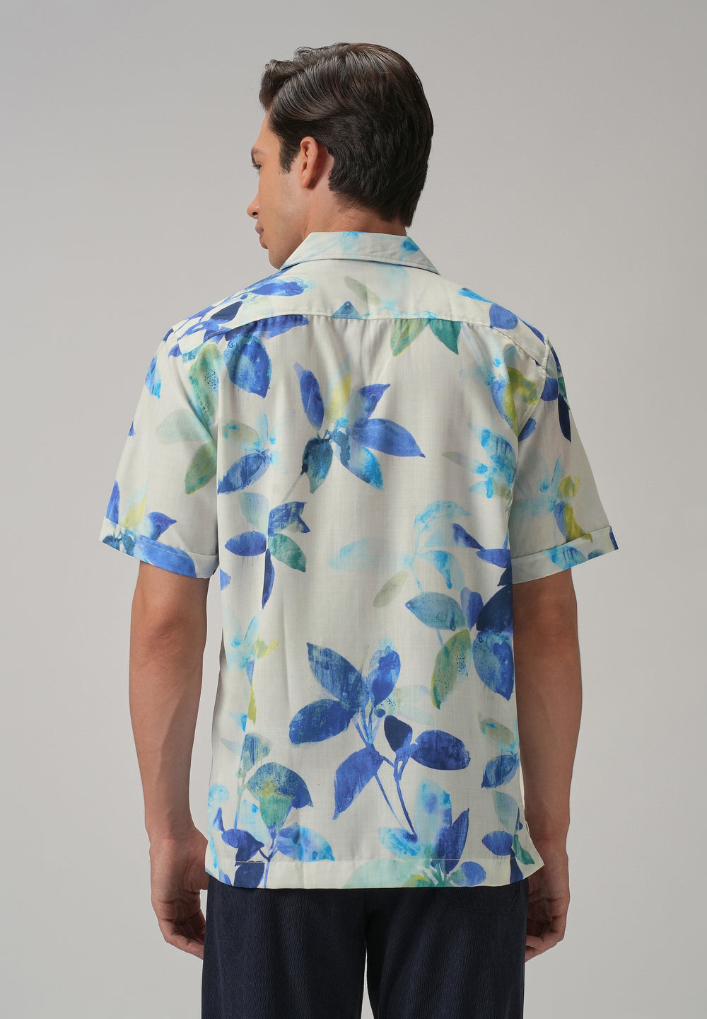 Petal Blue Half Sleeve Shirt