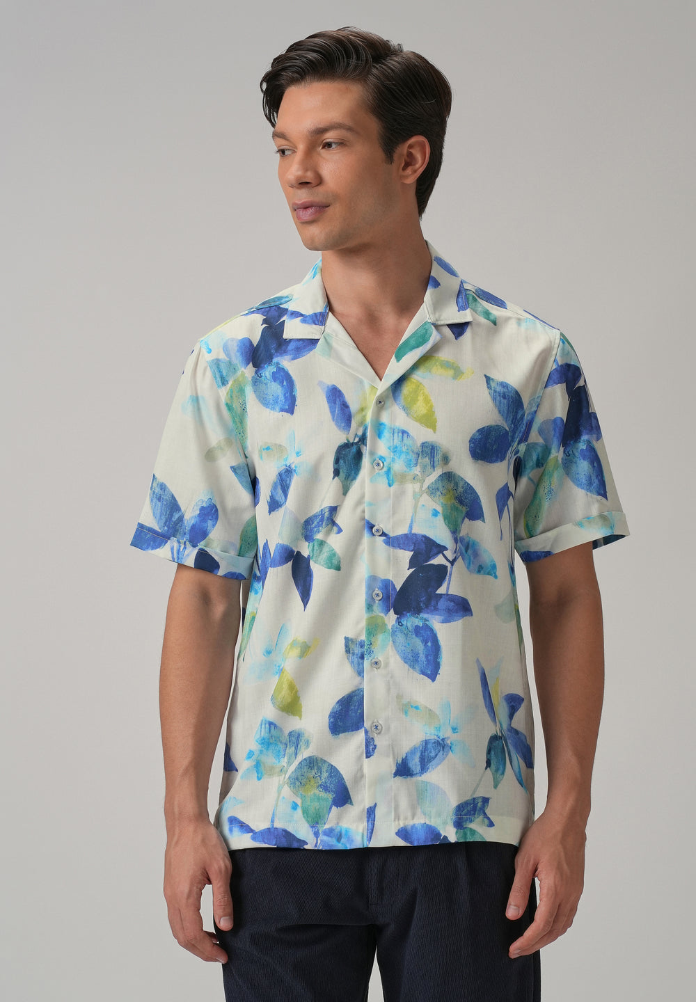 Petal Blue Half Sleeve Shirt