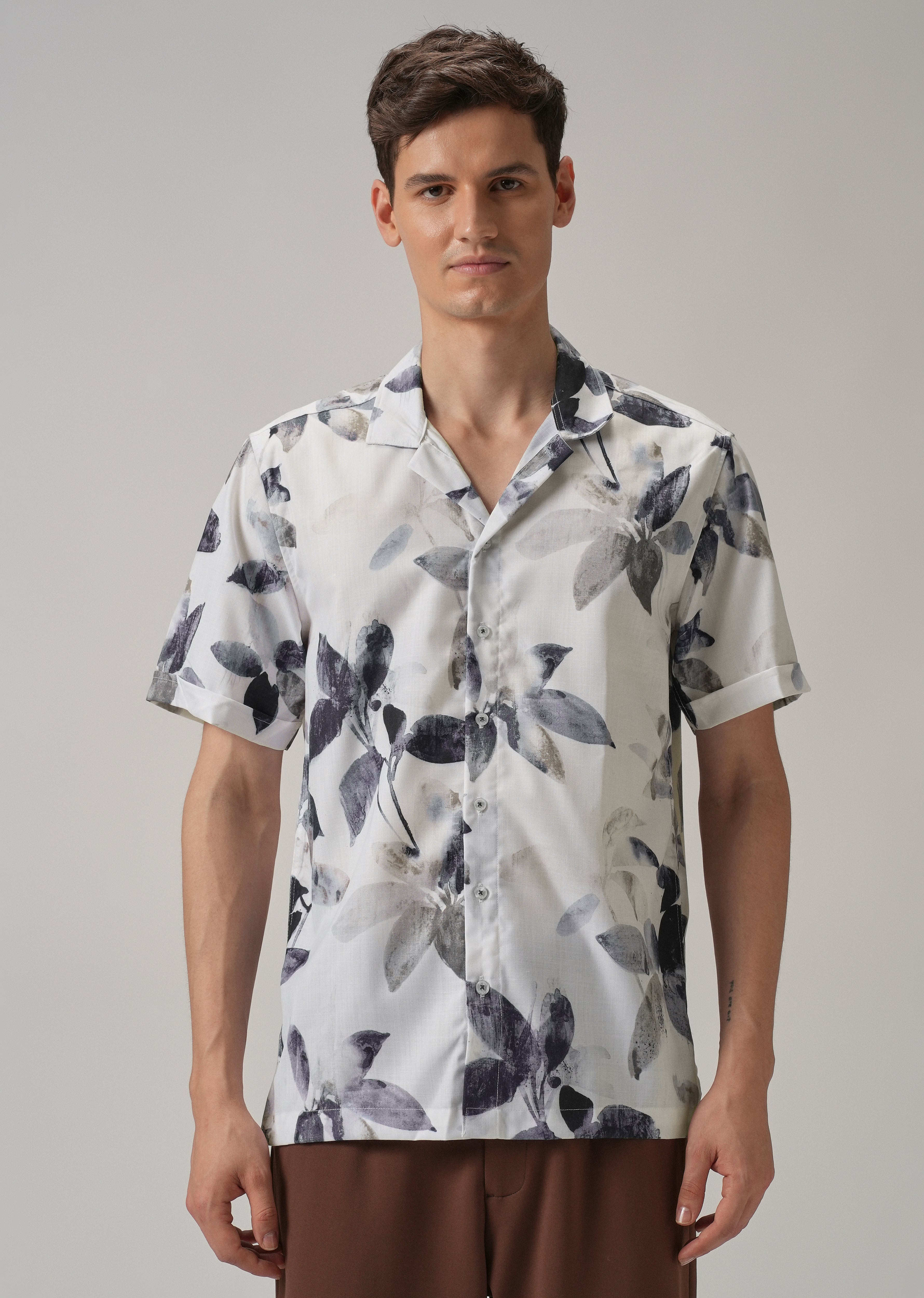 Petal Strewn Half Sleeve Shirt