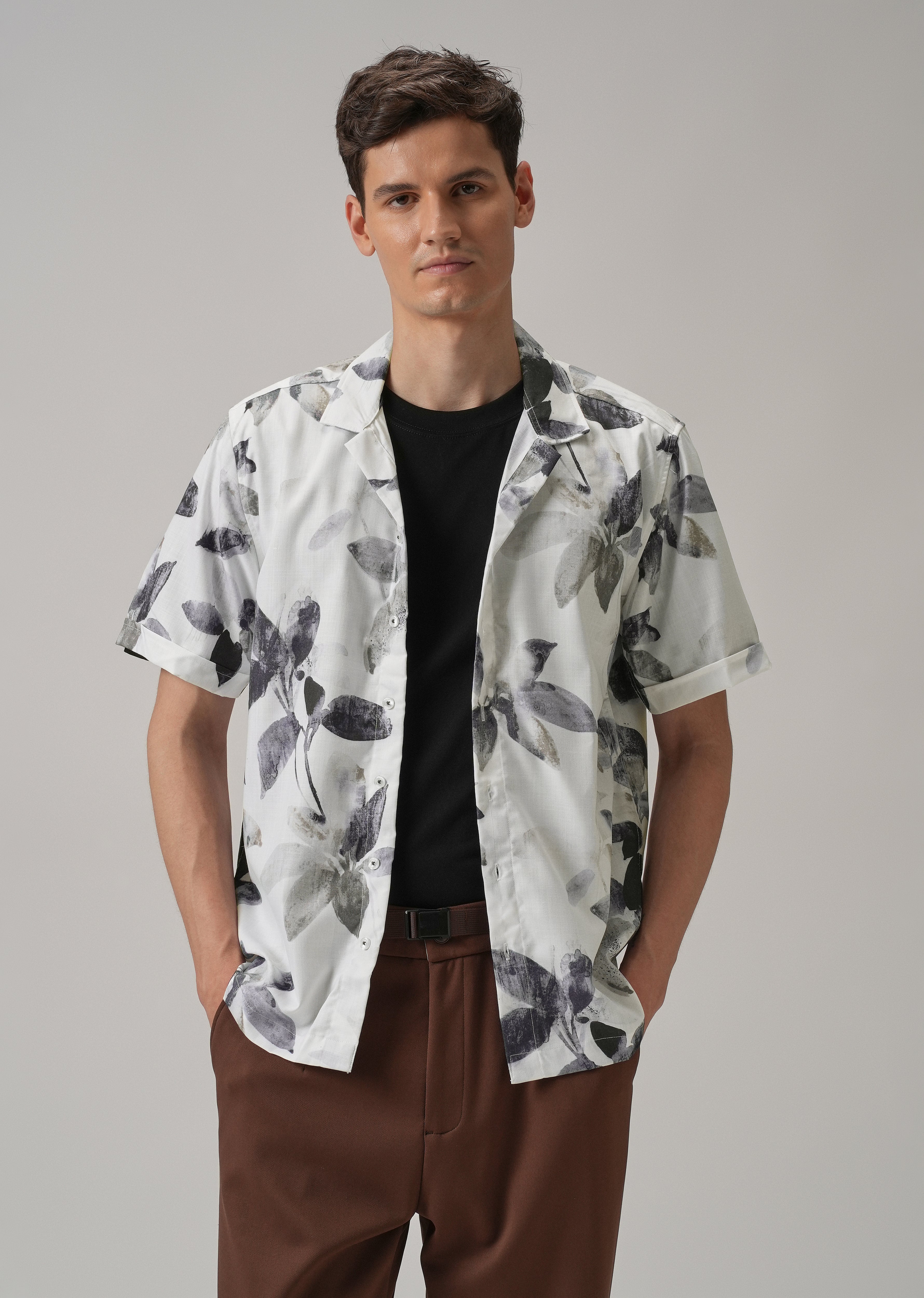 Petal Strewn Half Sleeve Shirt
