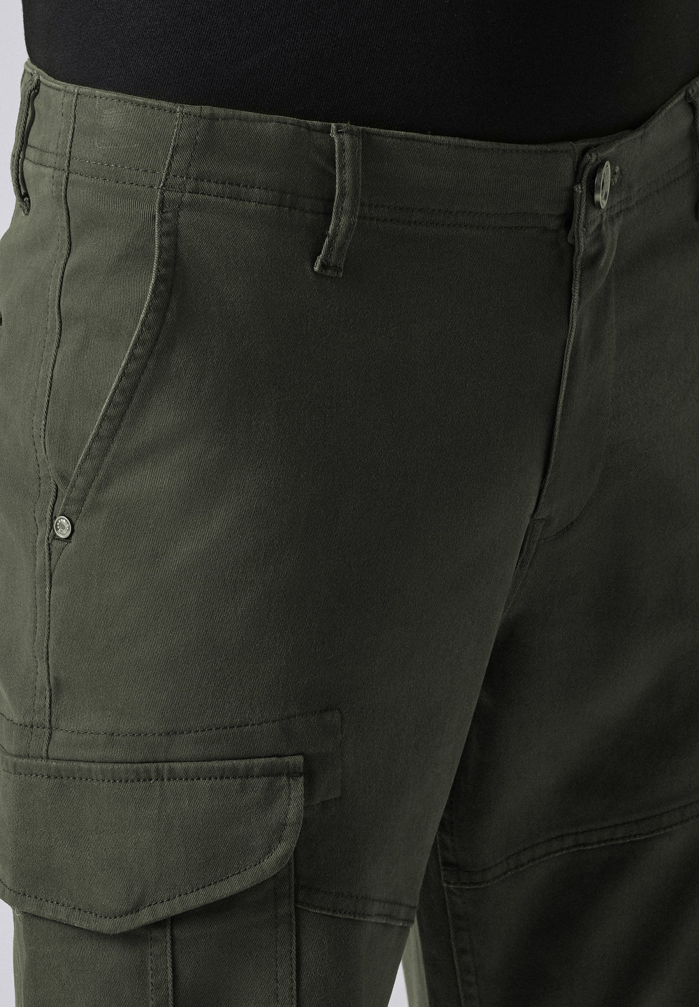 Pine Green Regular Fit Cargo Pant
