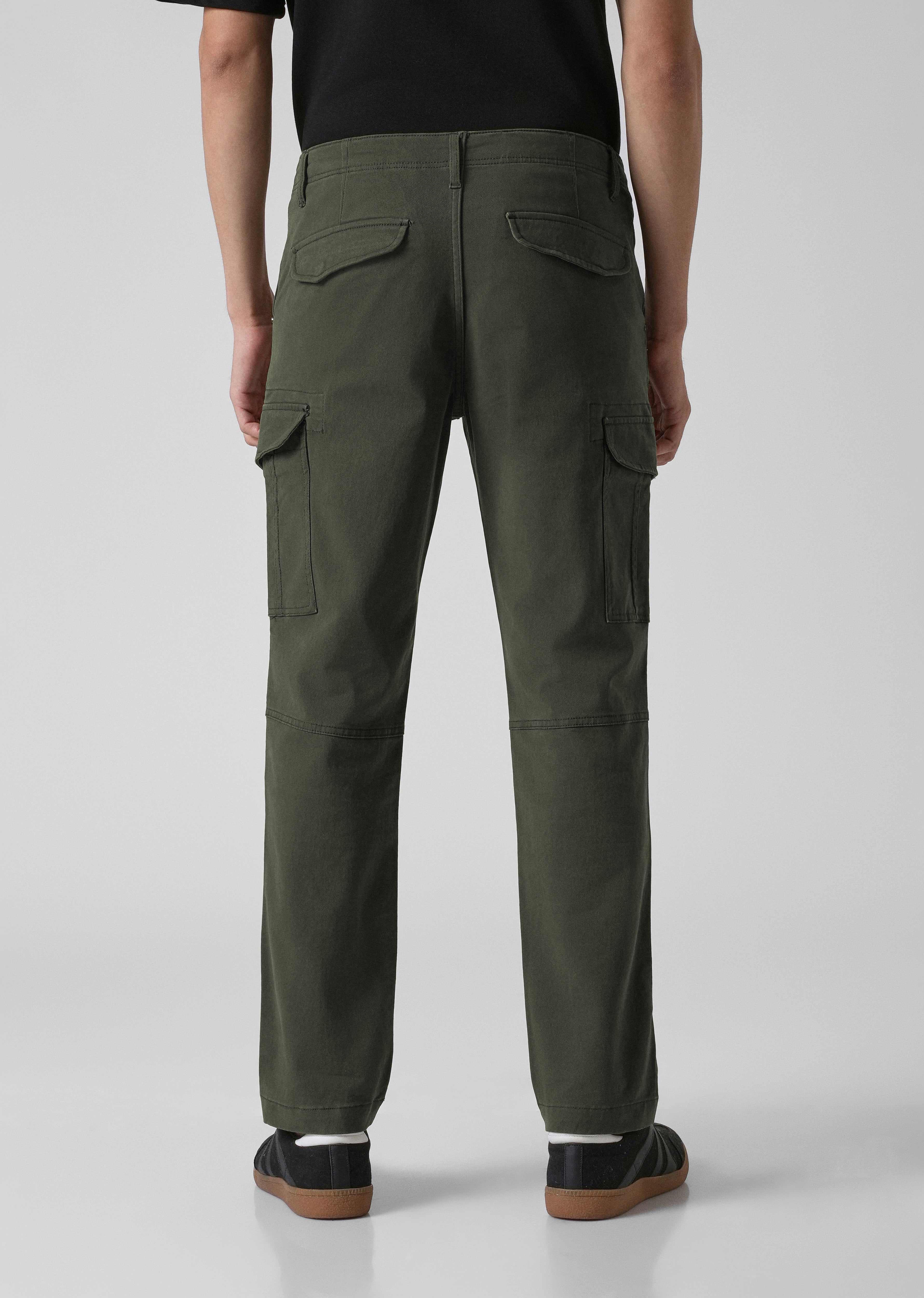 Pine Green Regular Fit Cargo Pant