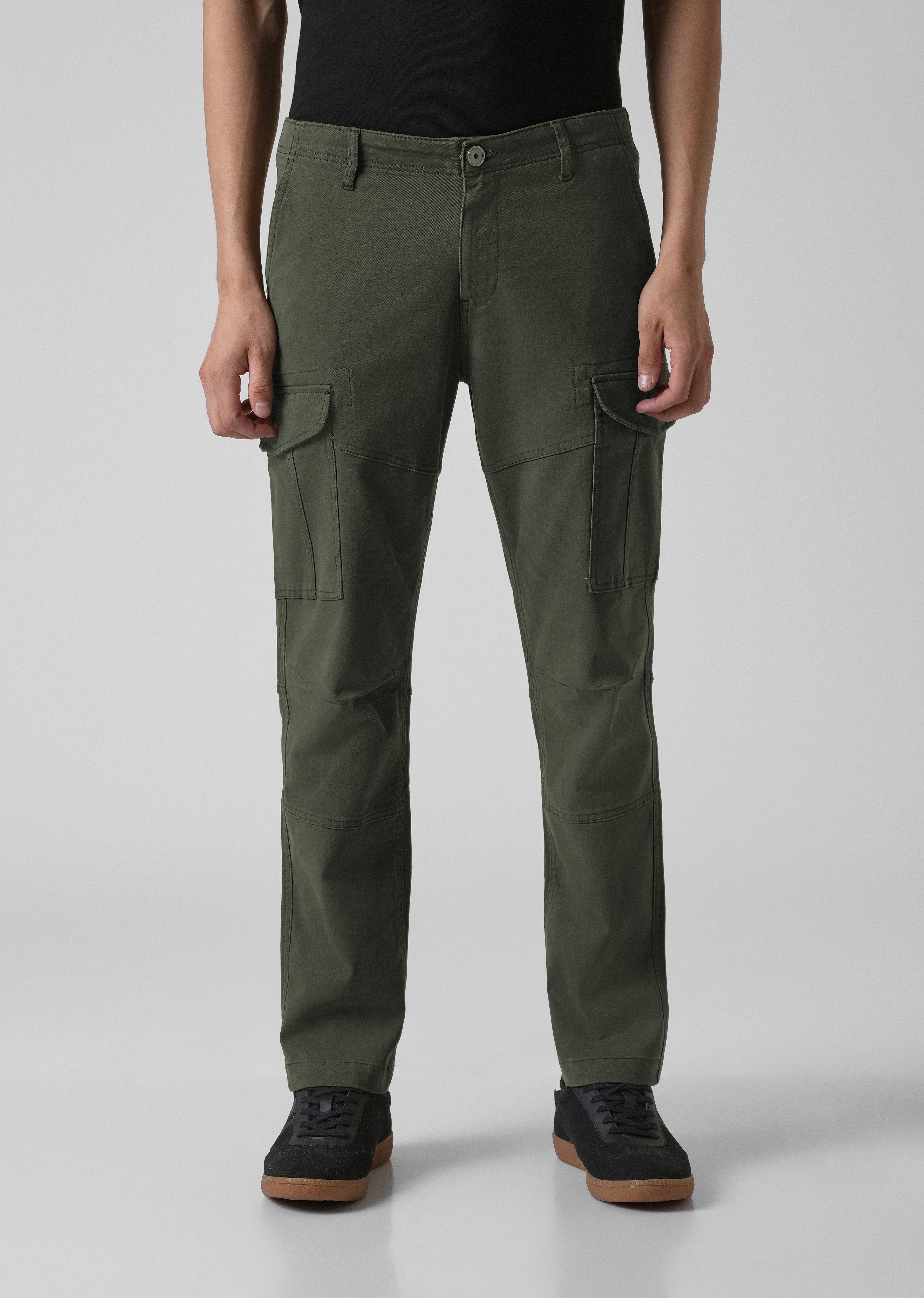 Pine Green Regular Fit Cargo Pant