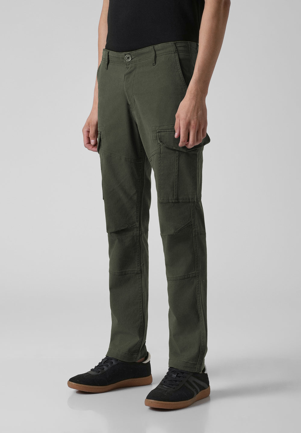 Pine Green Regular Fit Cargo Pant