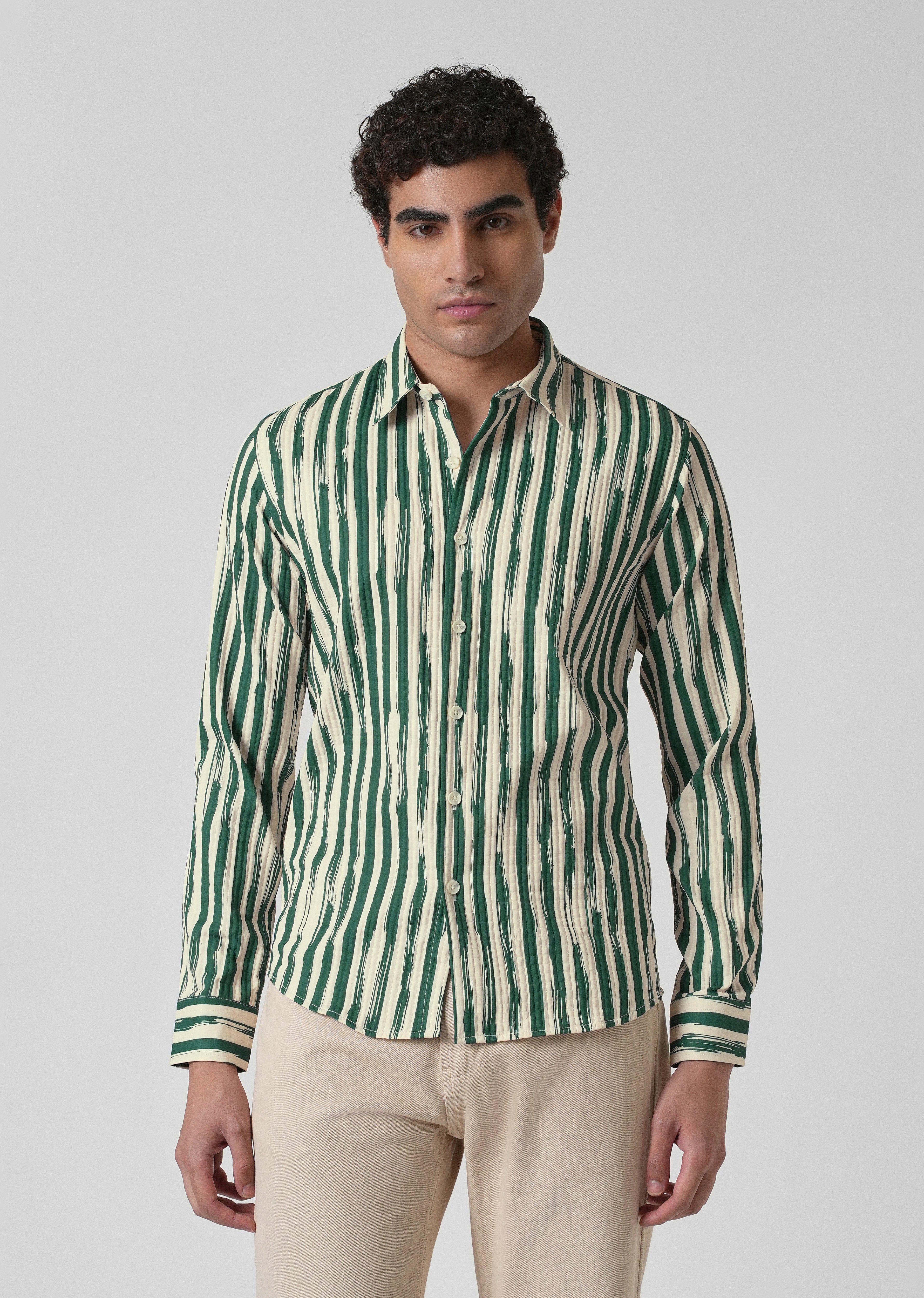 Pine Stroke Puff Shirt