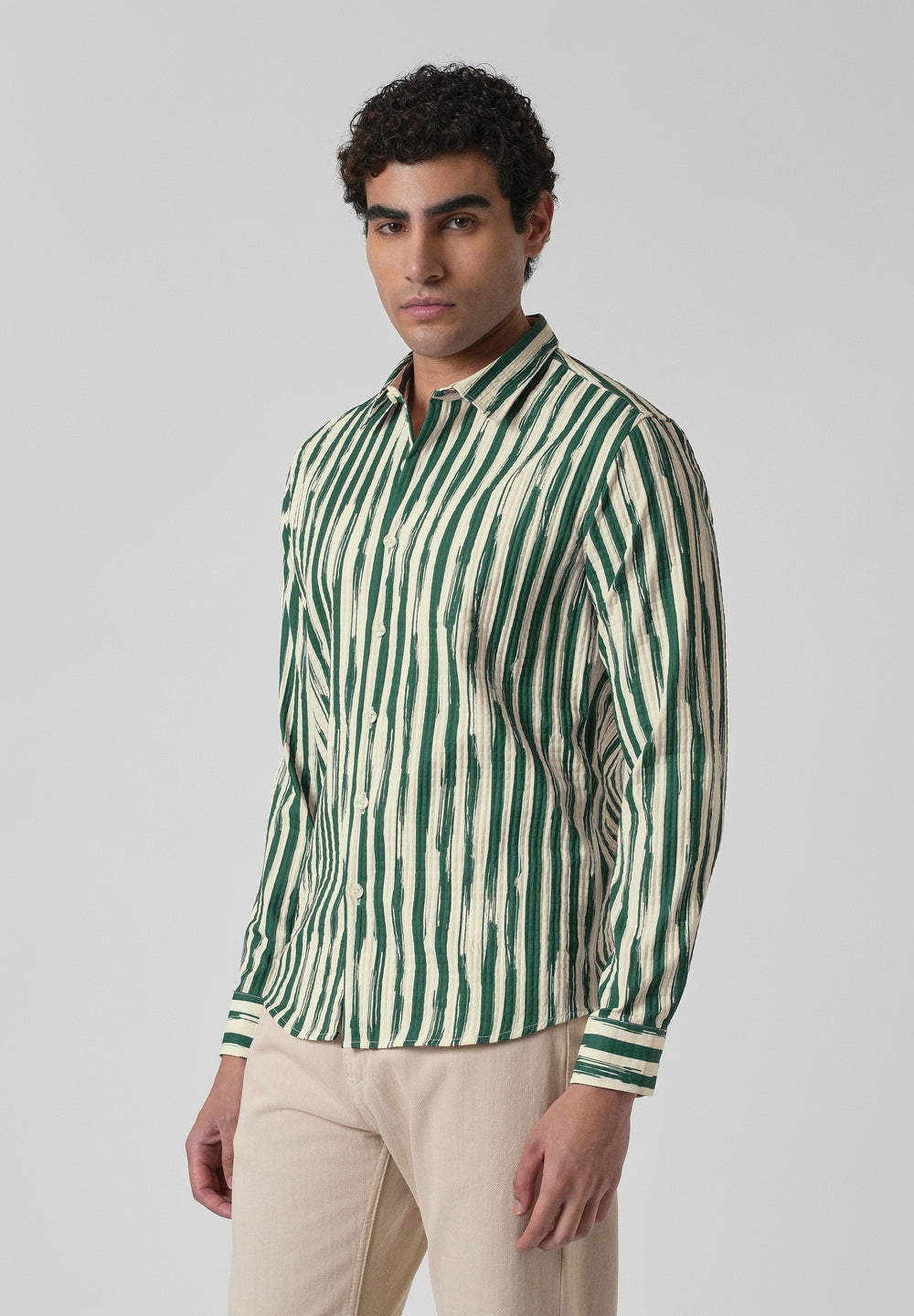 Pine Stroke Puff  Shirt