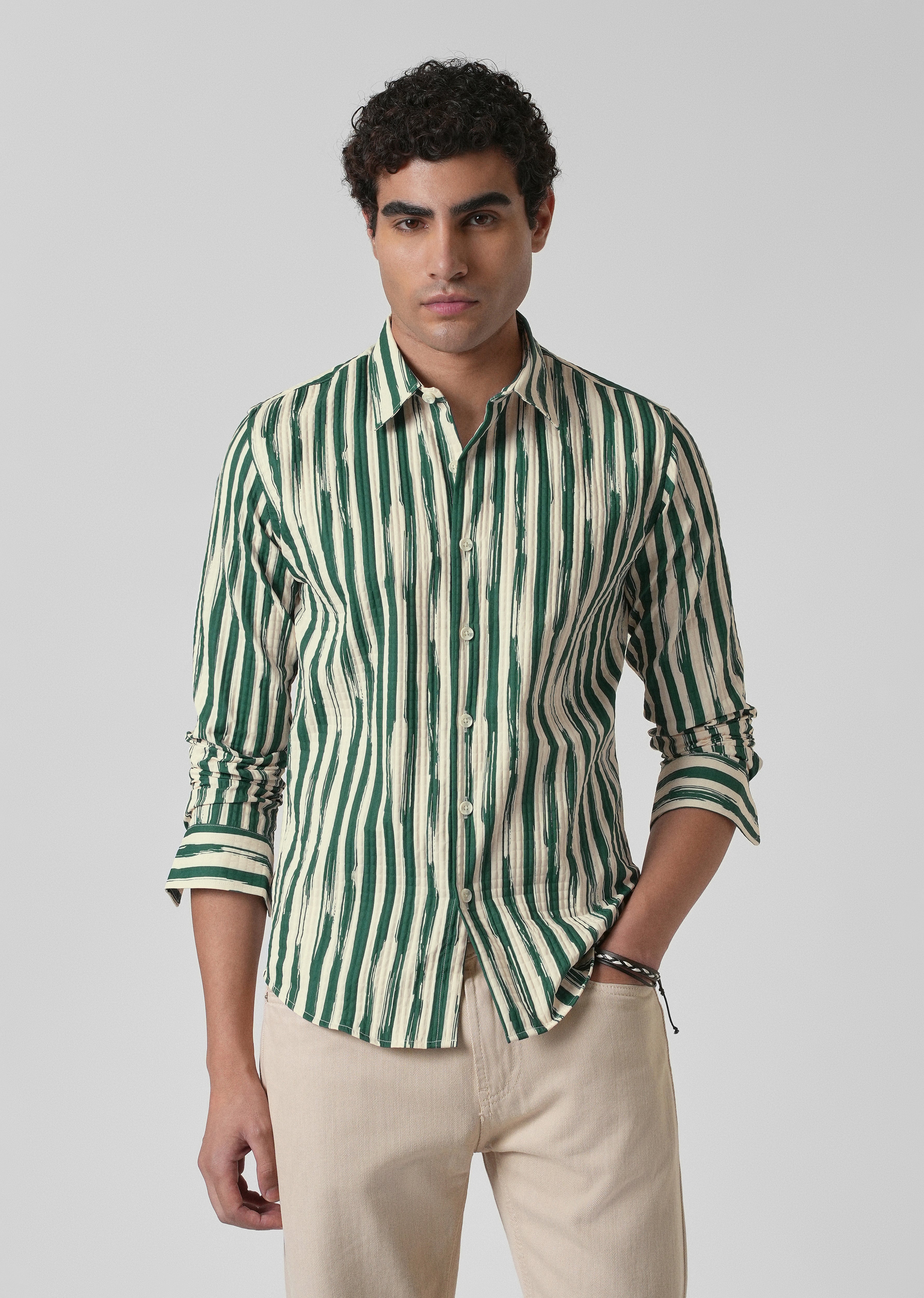 Pine Stroke Puff Shirt