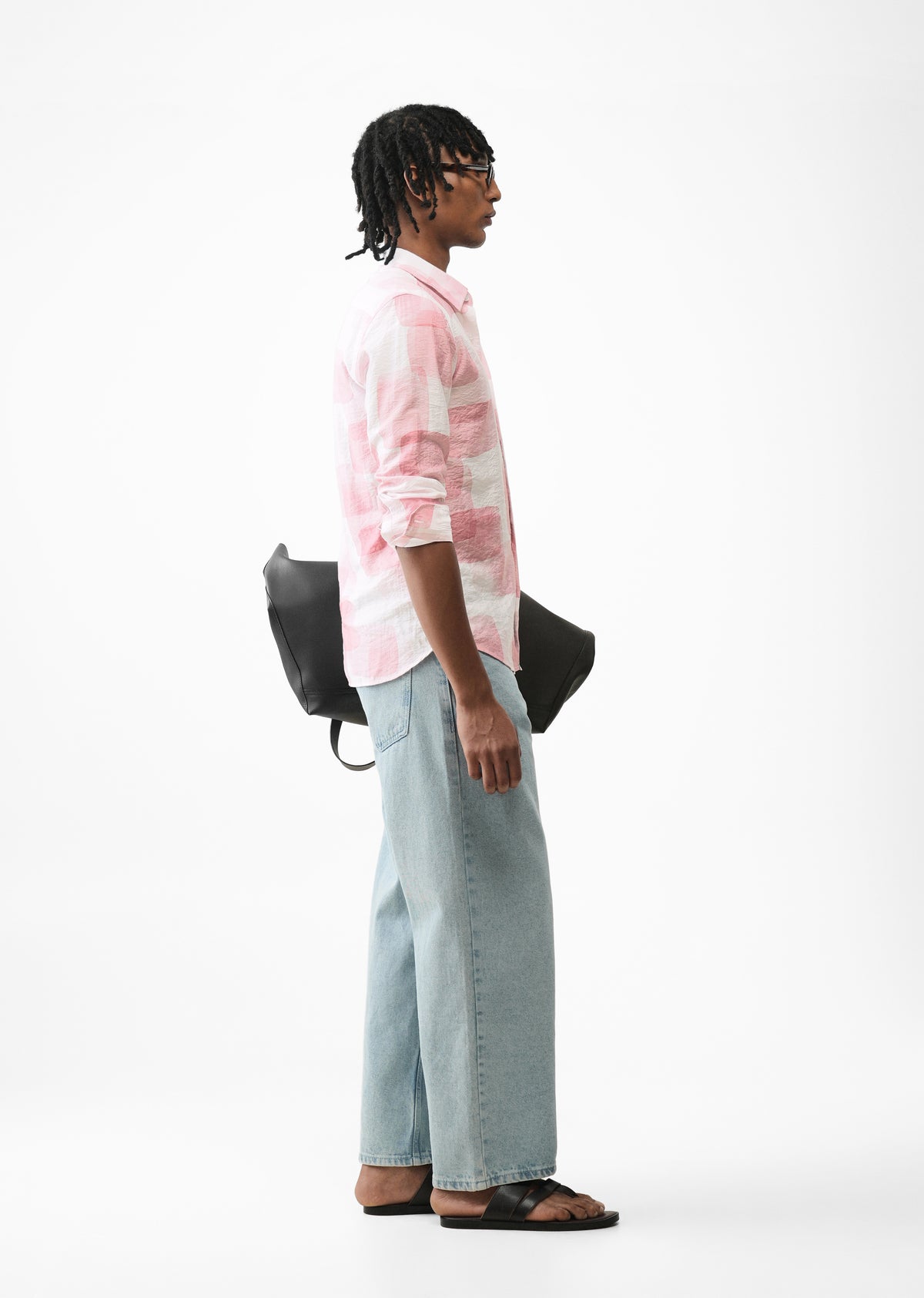 Pink Brush Wash Printed Shirt